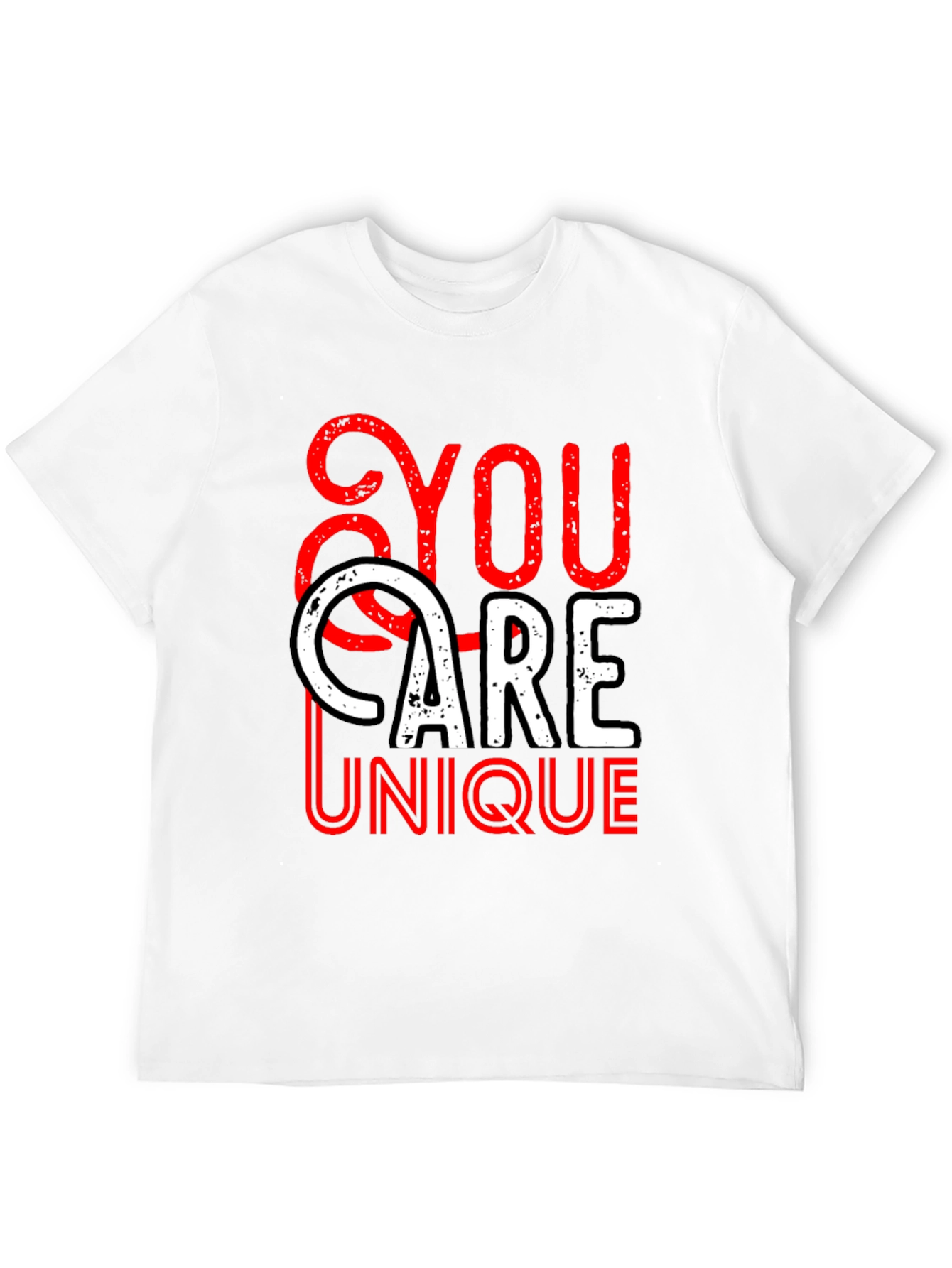 Black You Are Unique Graphic T-Shirt view 12
