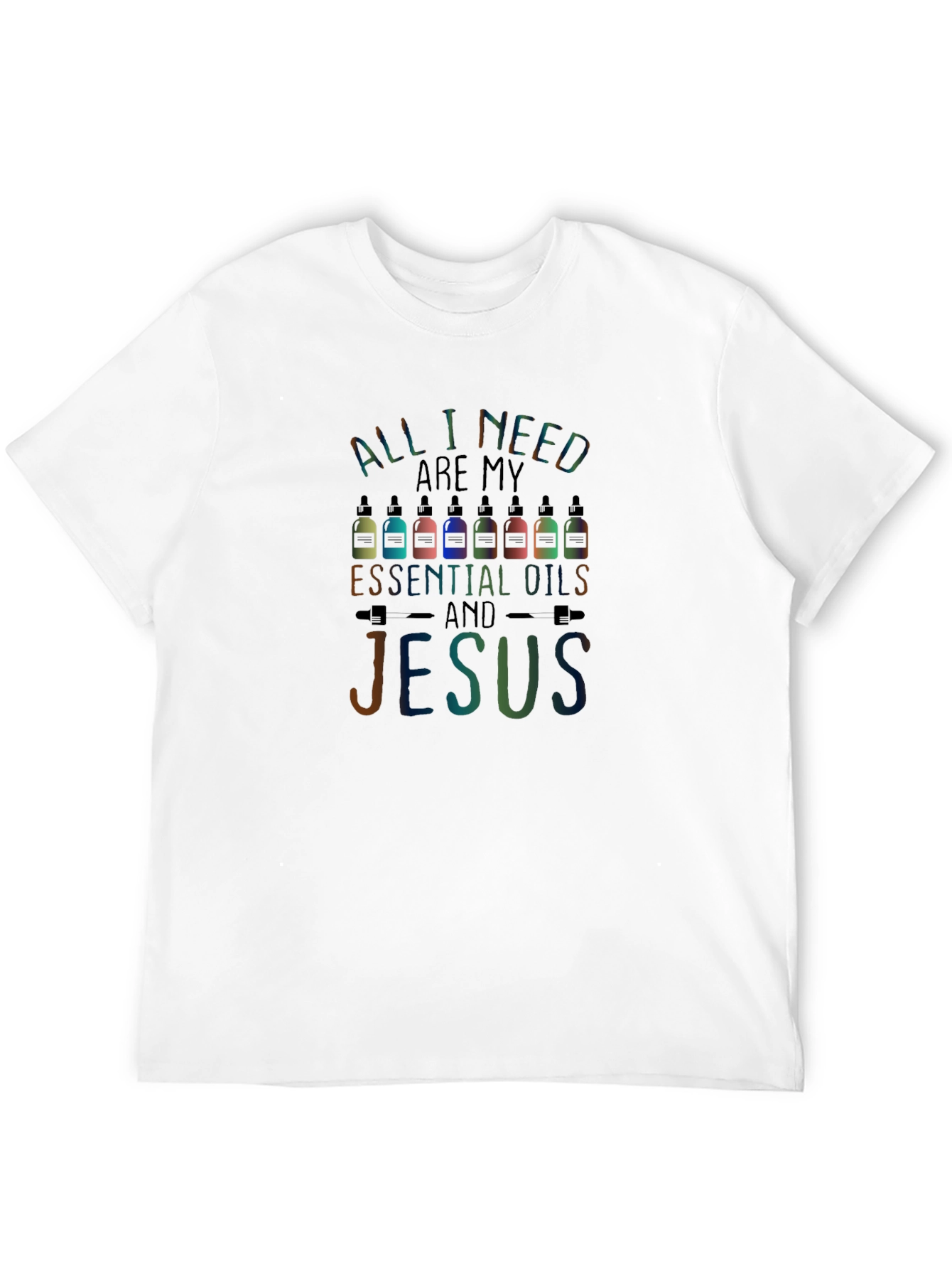 Black Essential Oils & Jesus T-Shirt view 12