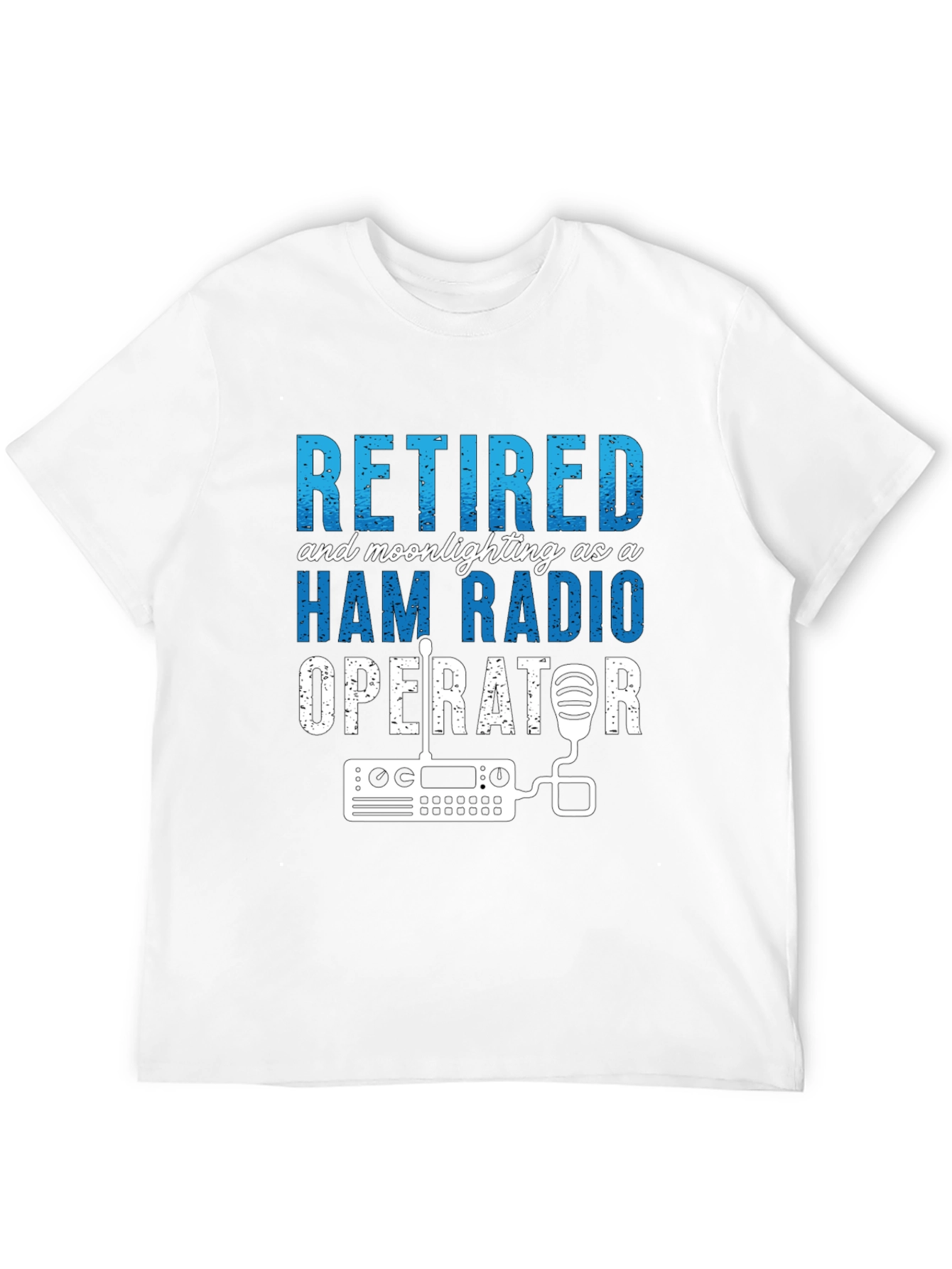 Black Retired Ham Radio Operator T-Shirt view 12