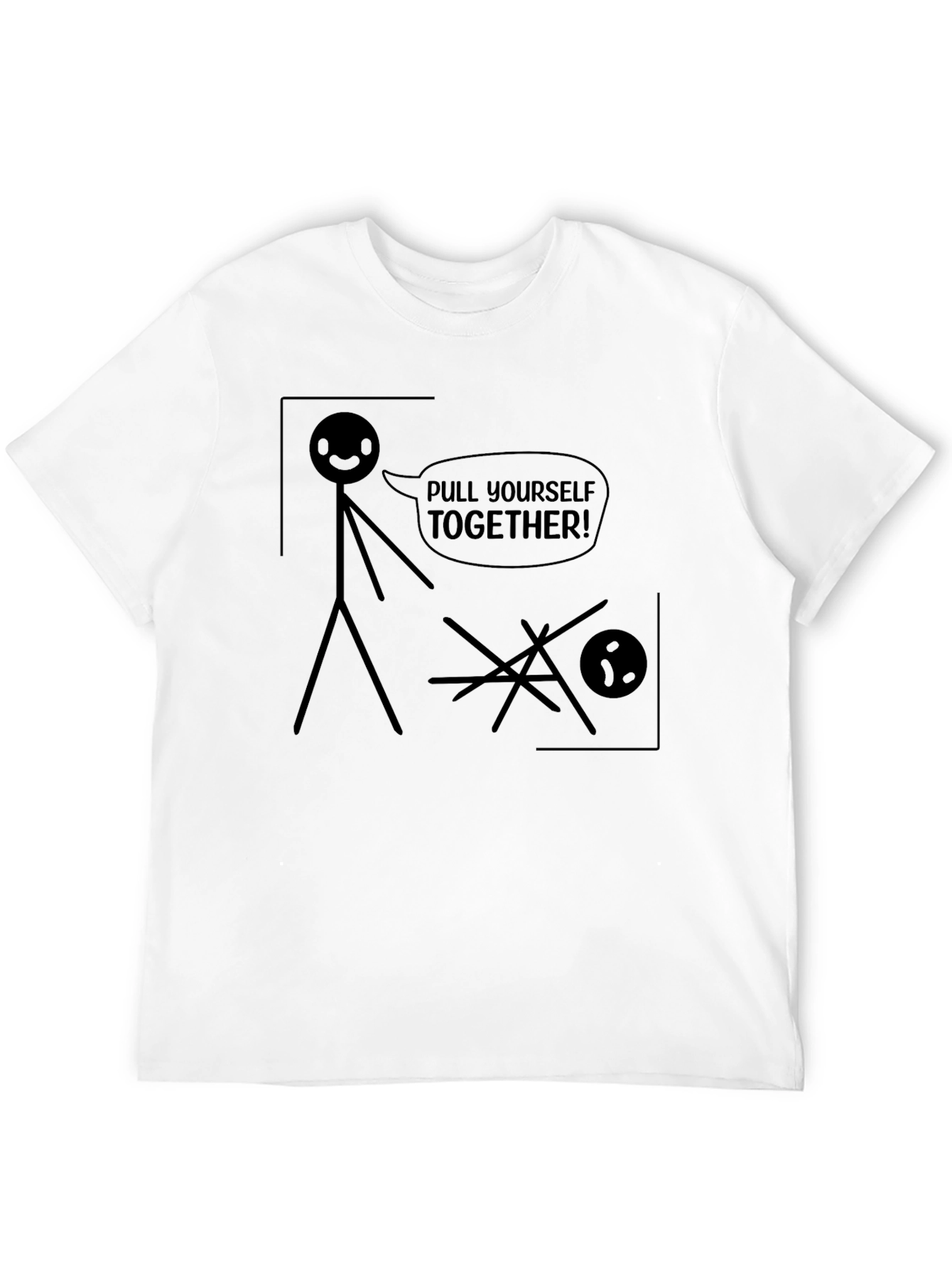 Black Pull Yourself Together Funny Graphic Tee view 12