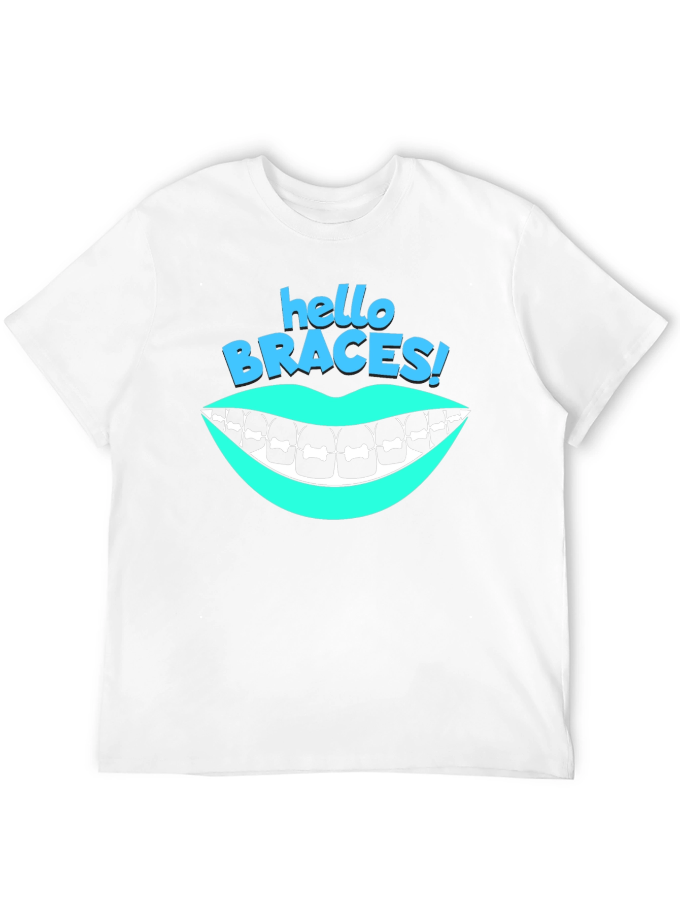 Black Hello Braces! Graphic T-Shirt - Black view 12