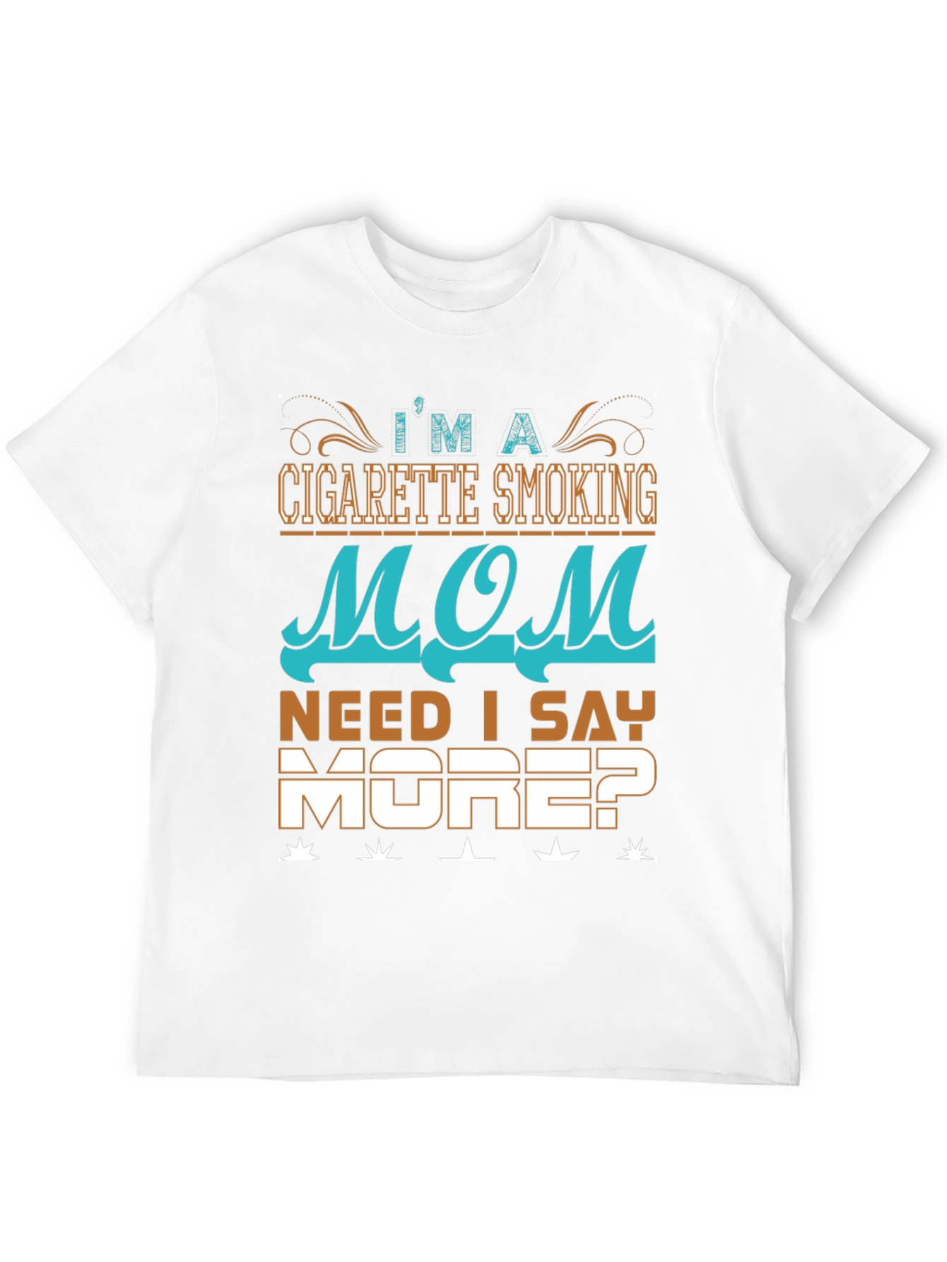 Black Cigarette Smoking Mom Graphic T-Shirt view 12