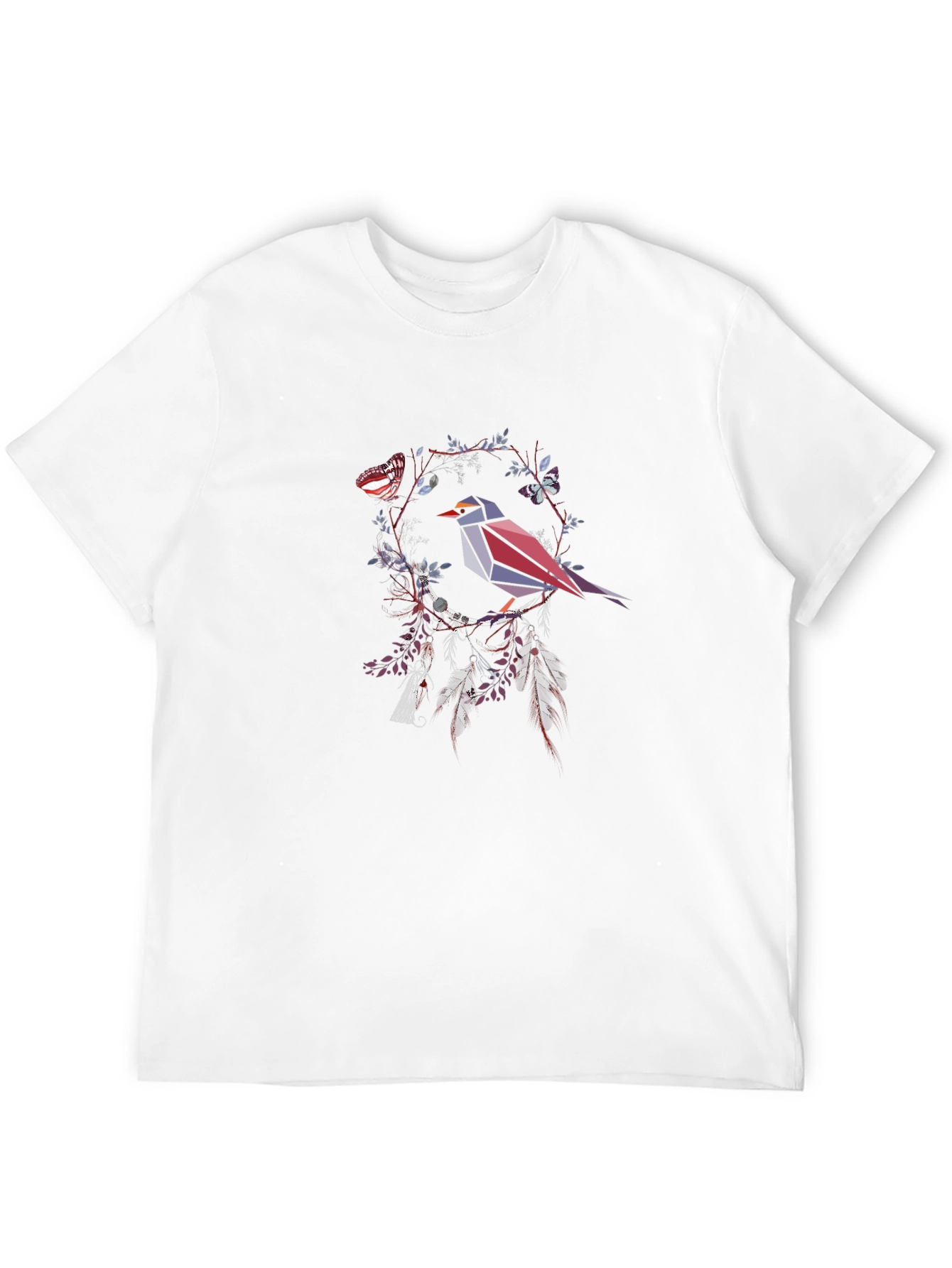 Black Geometric Bird & Dreamcatcher Graphic Tee view 12