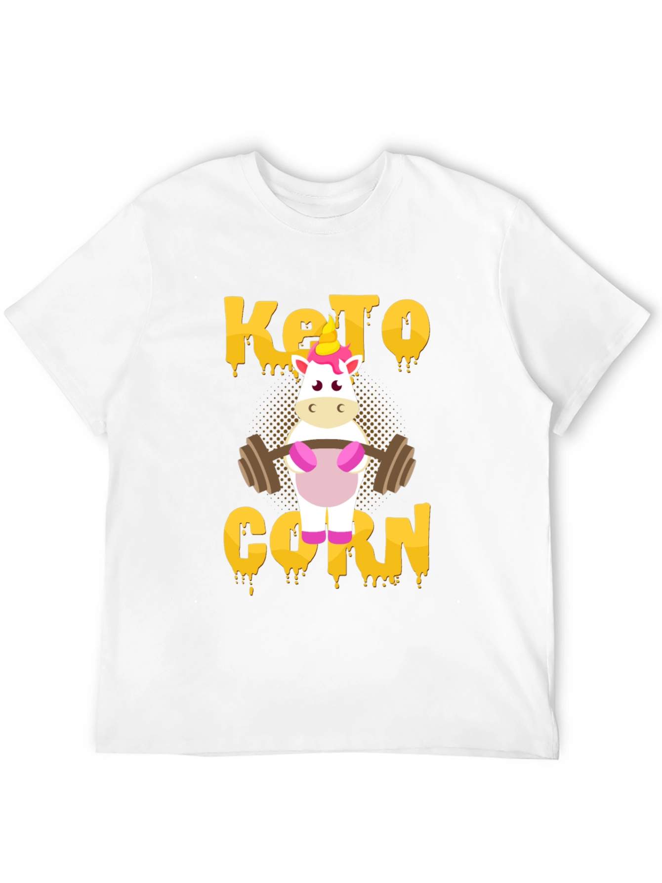 Black Keto Corn Unicorn T-Shirt - Funny Gym Workout Tee view 12