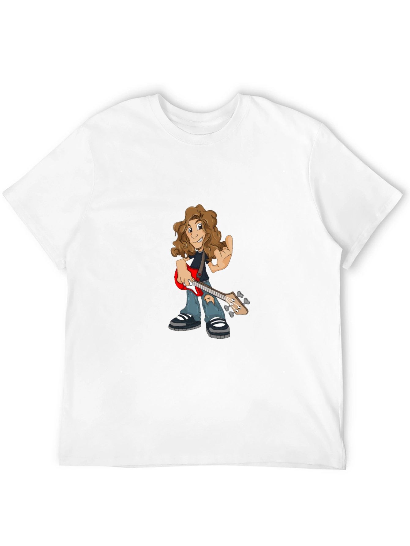 Cartoon Guitarist Graphic Tee - 12