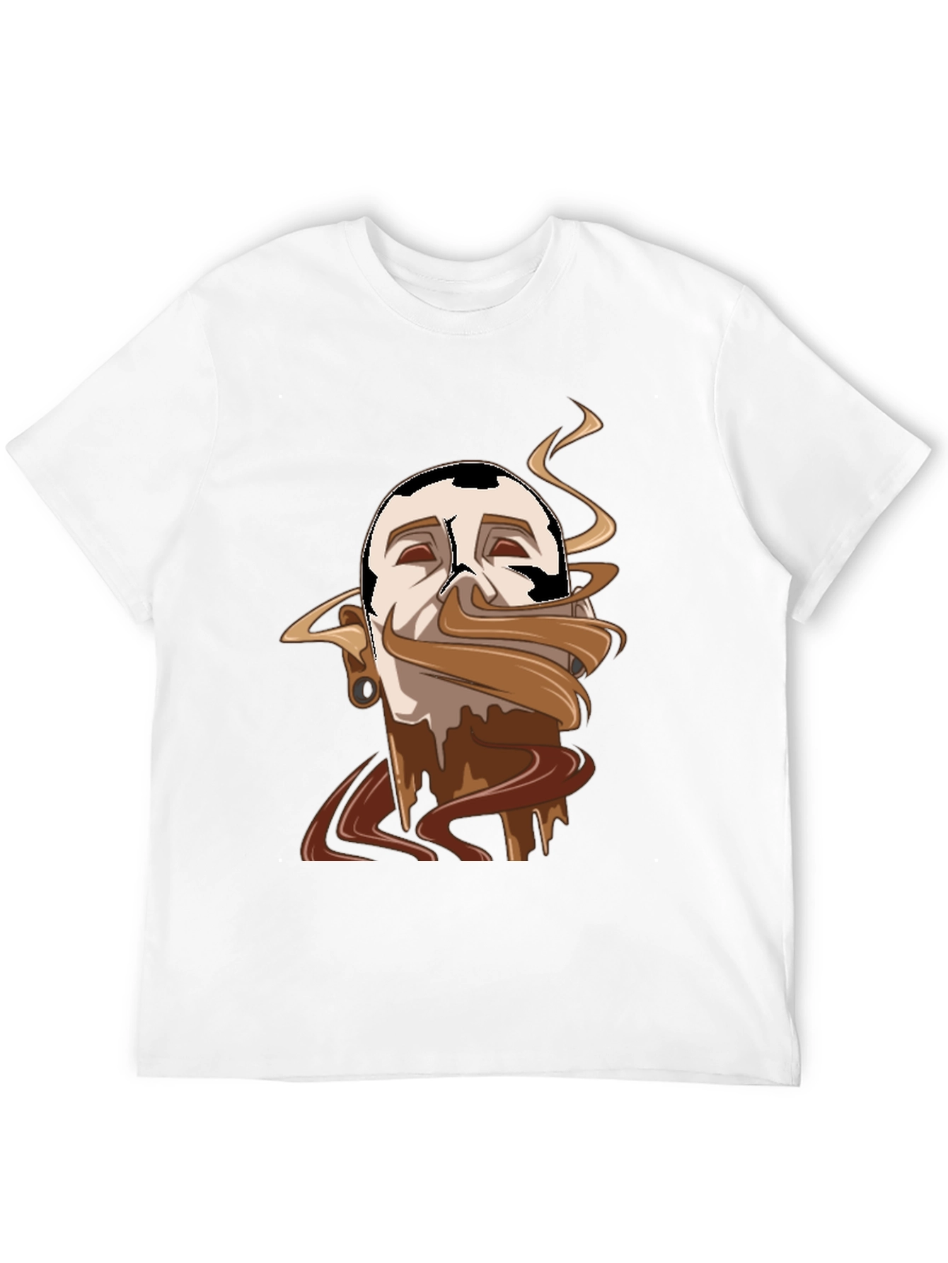 Black Chocolate Lover Tee - Melted Mustache Design view 12