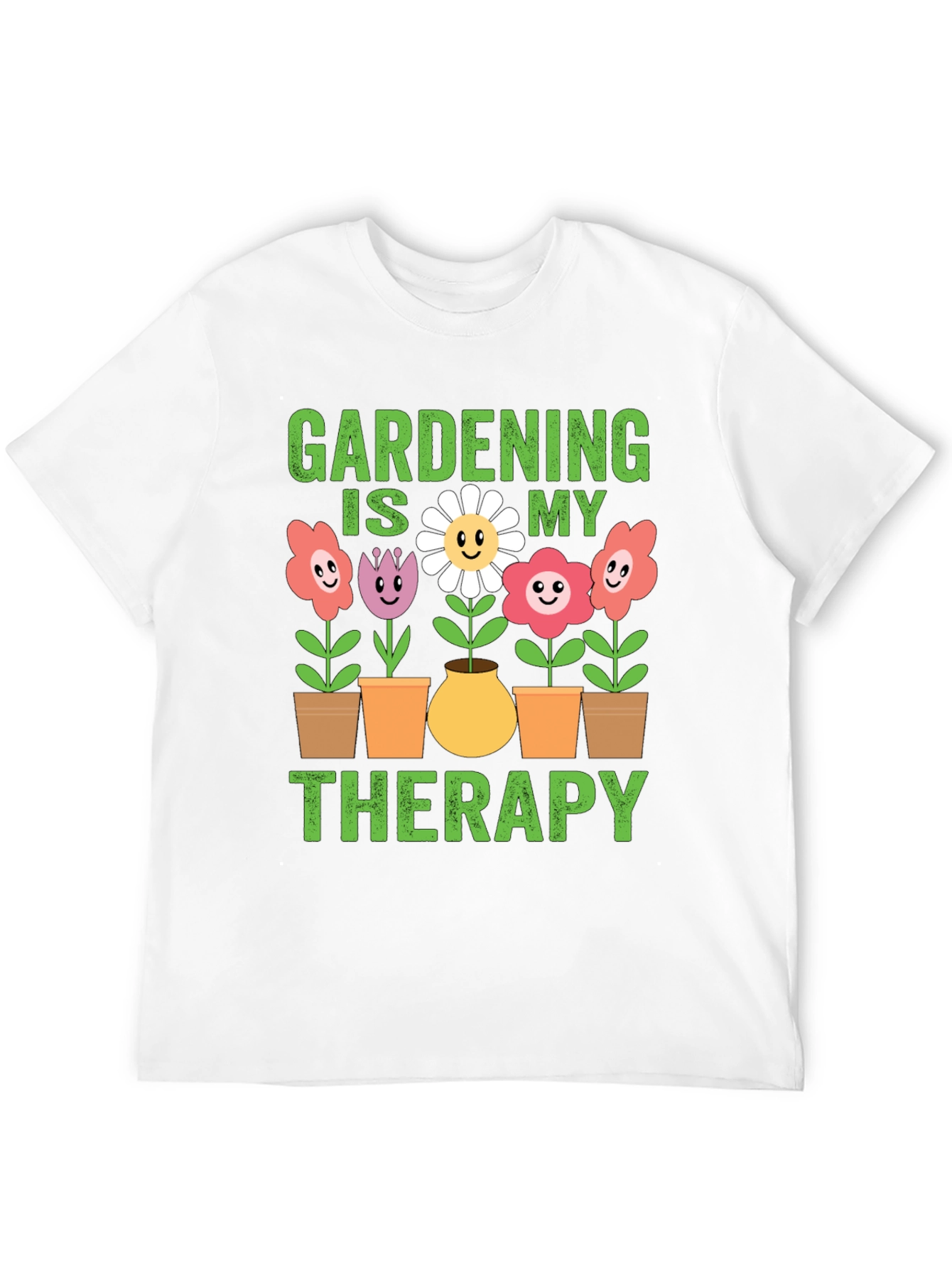 Black Gardening is My Therapy T-Shirt - Black view 12