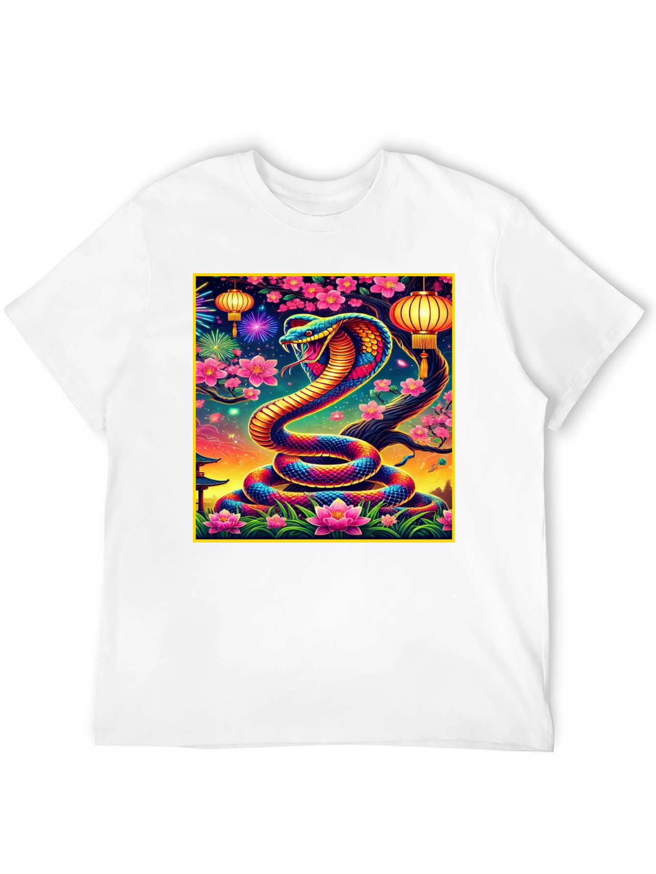 Black Vibrant Cobra Graphic Tee view 12