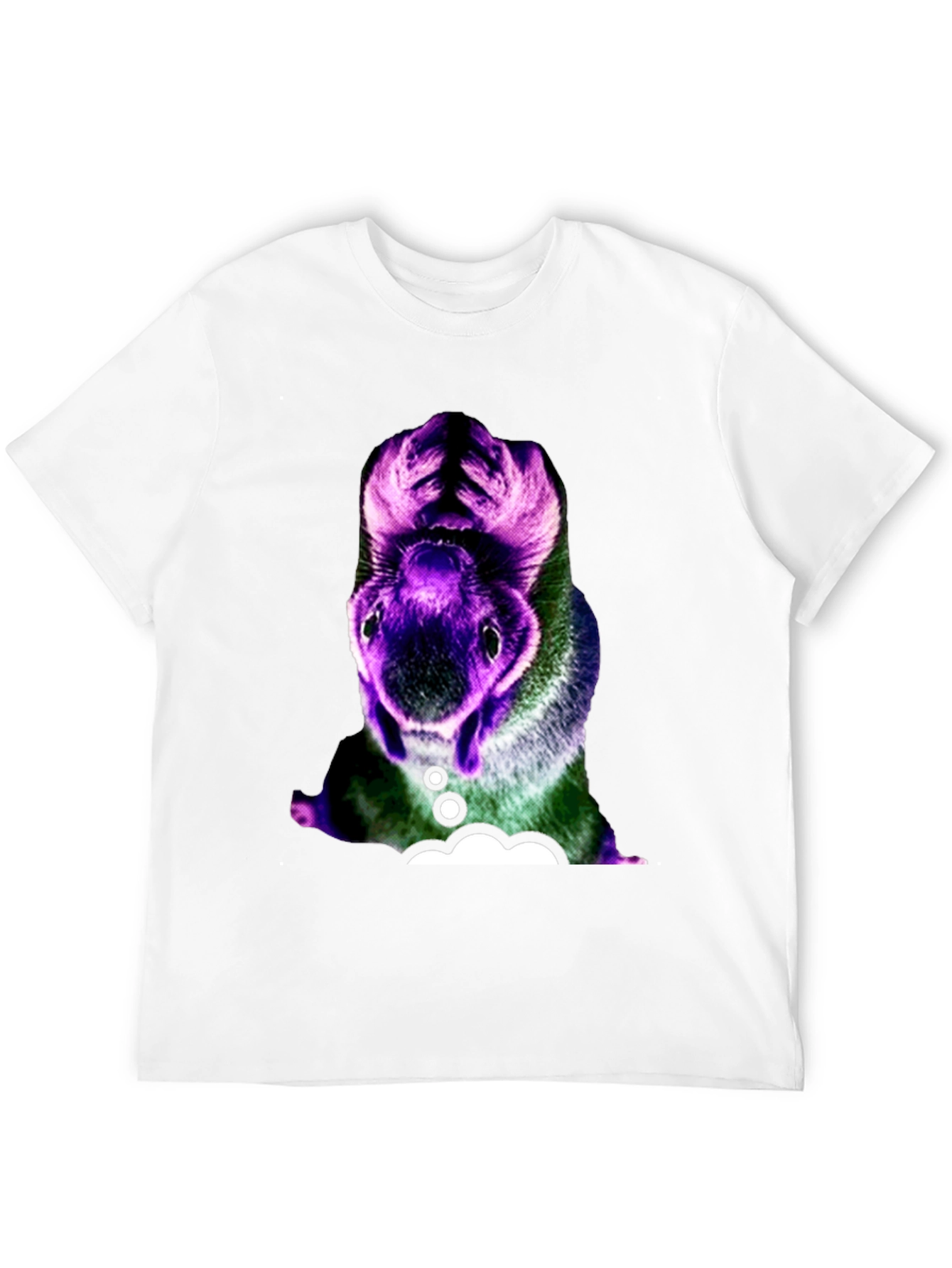 Black Surreal Squirrel Graphic Tee - Black Cotton T-Shirt view 12