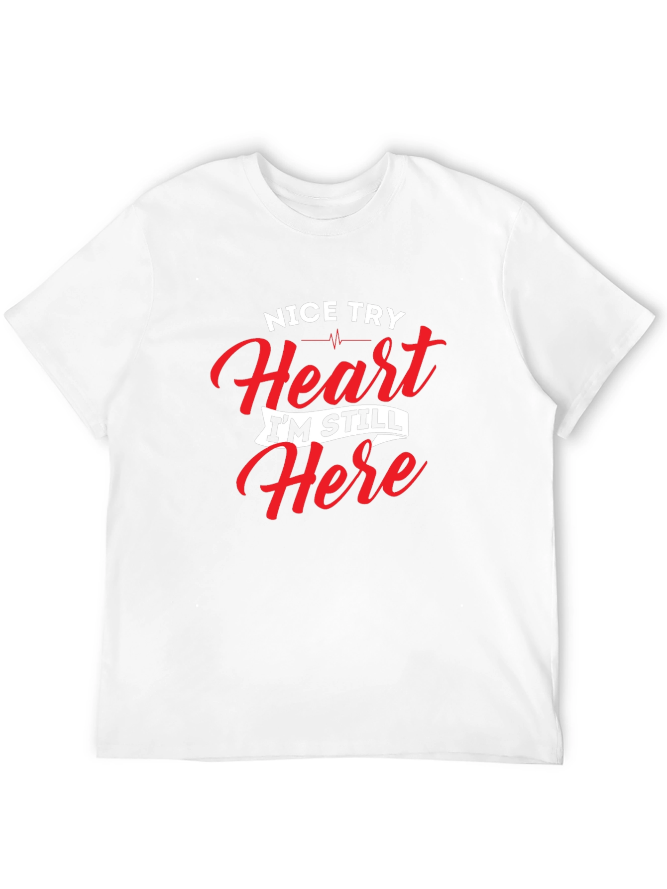 Black Nice Try Heart T-Shirt - Funny Graphic Tee view 12