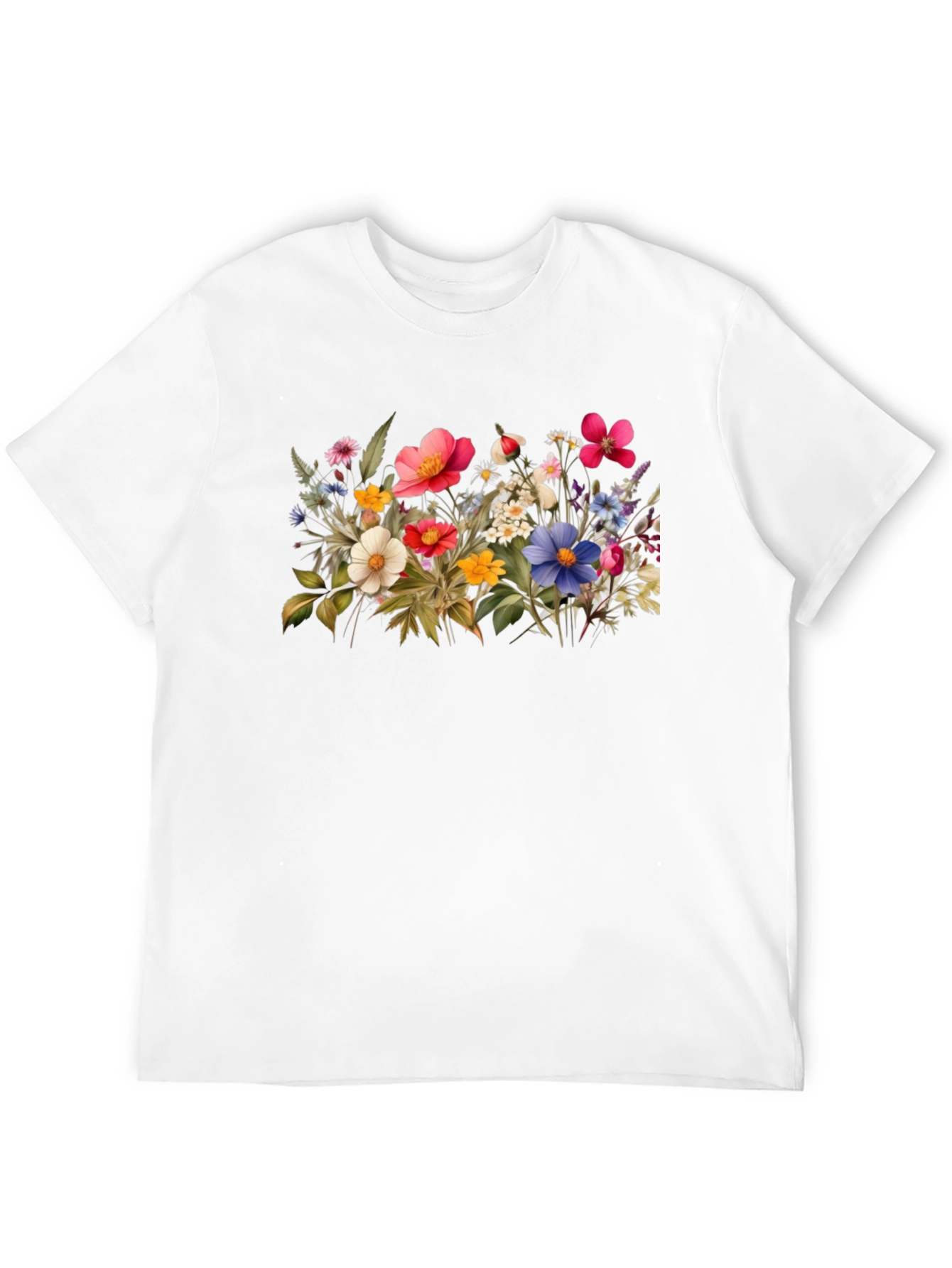 Black Floral Print Black T-Shirt view 12