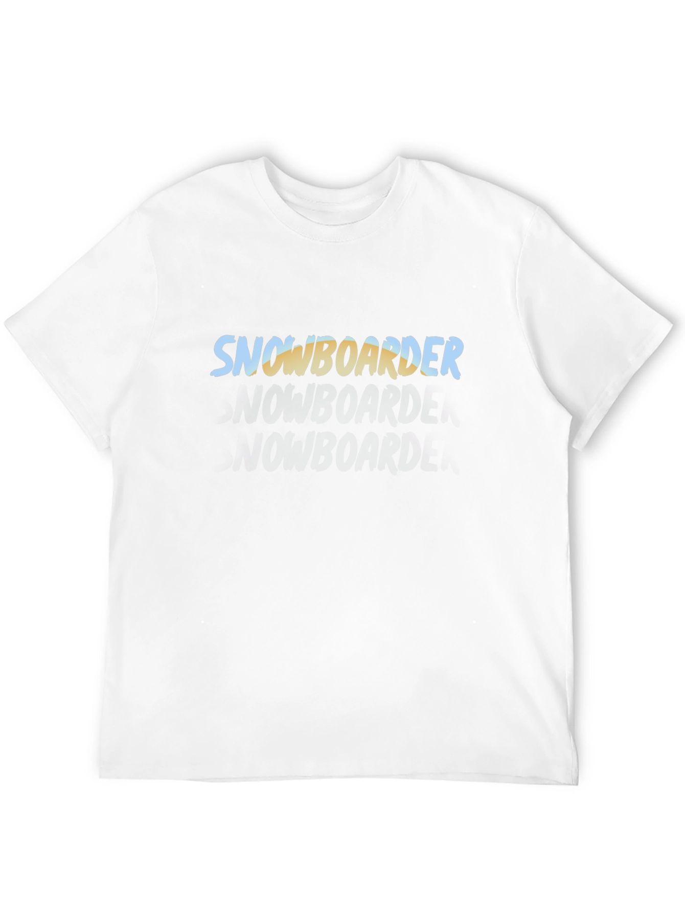 Black Snowboarder Graphic Tee - Black Cotton T-Shirt view 12