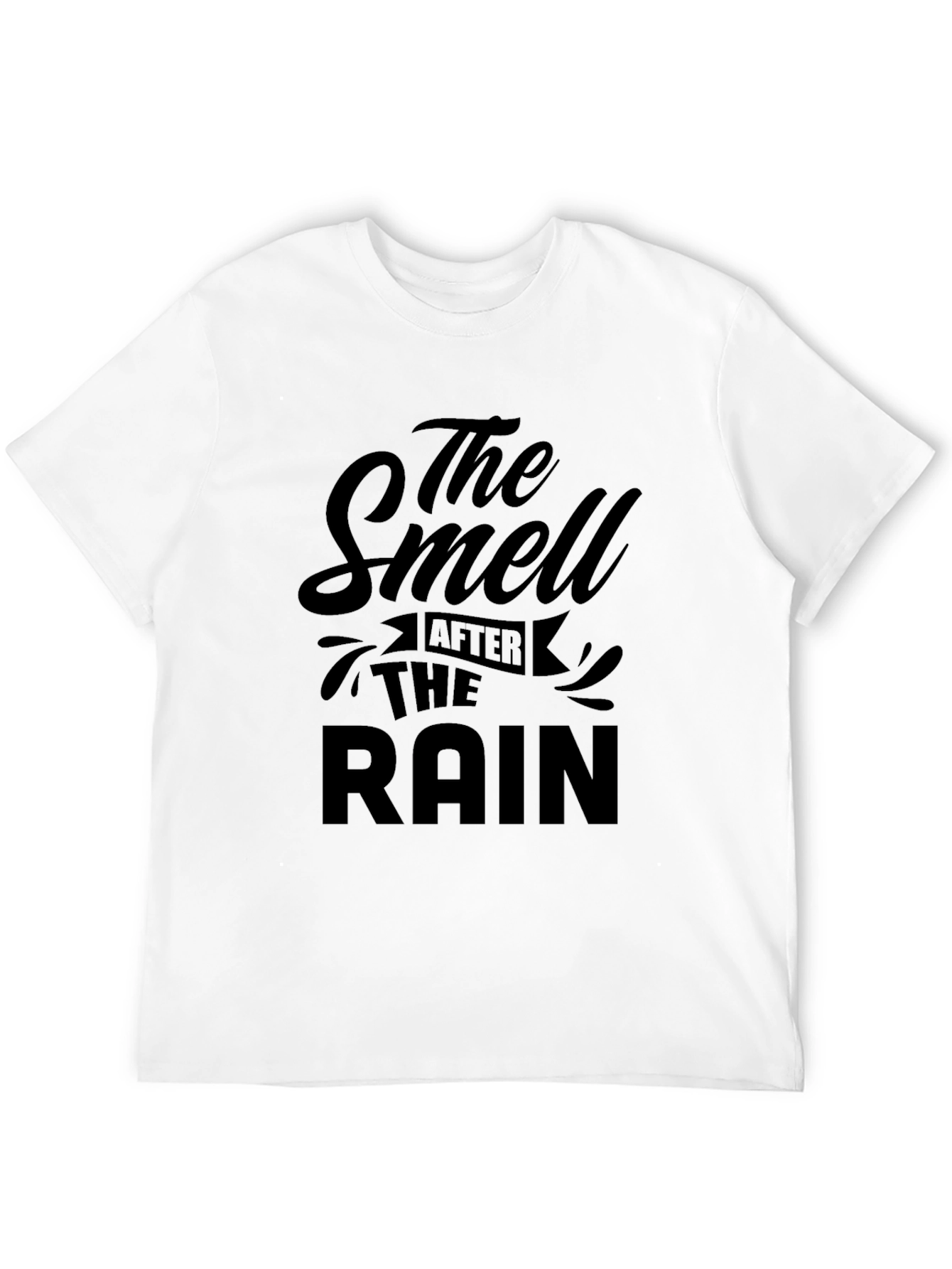 Black The Smell After The Rain Black Graphic T-Shirt view 12