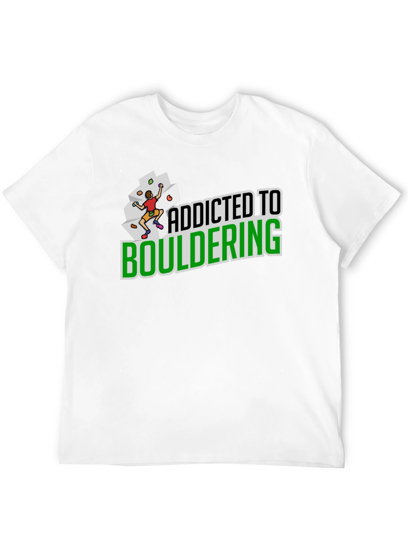 Black Addicted to Bouldering Black Graphic Tee view 12