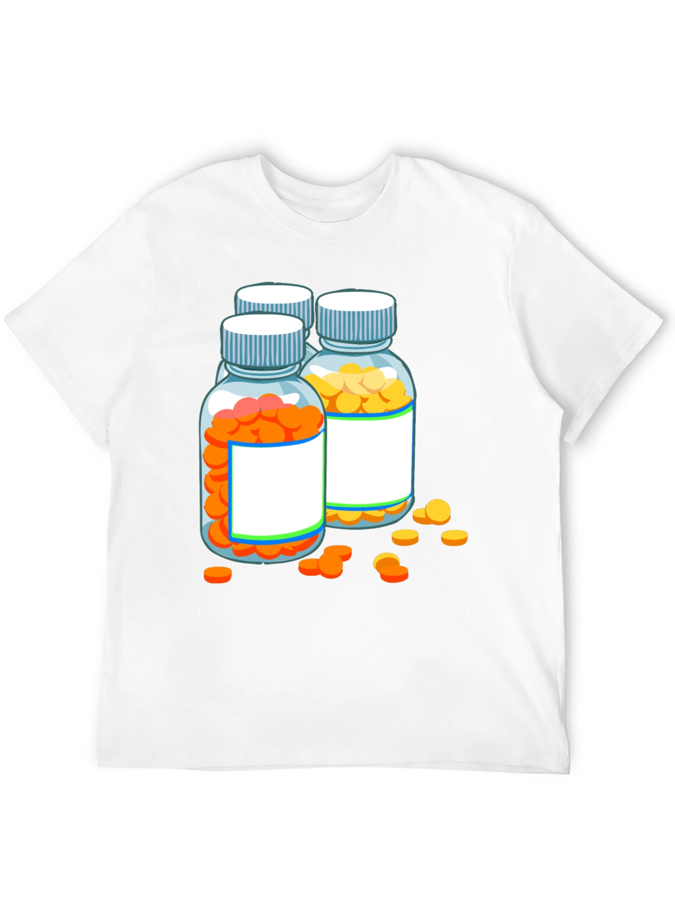 Black Pill Bottle Graphic Tee - Novelty T-Shirt view 12