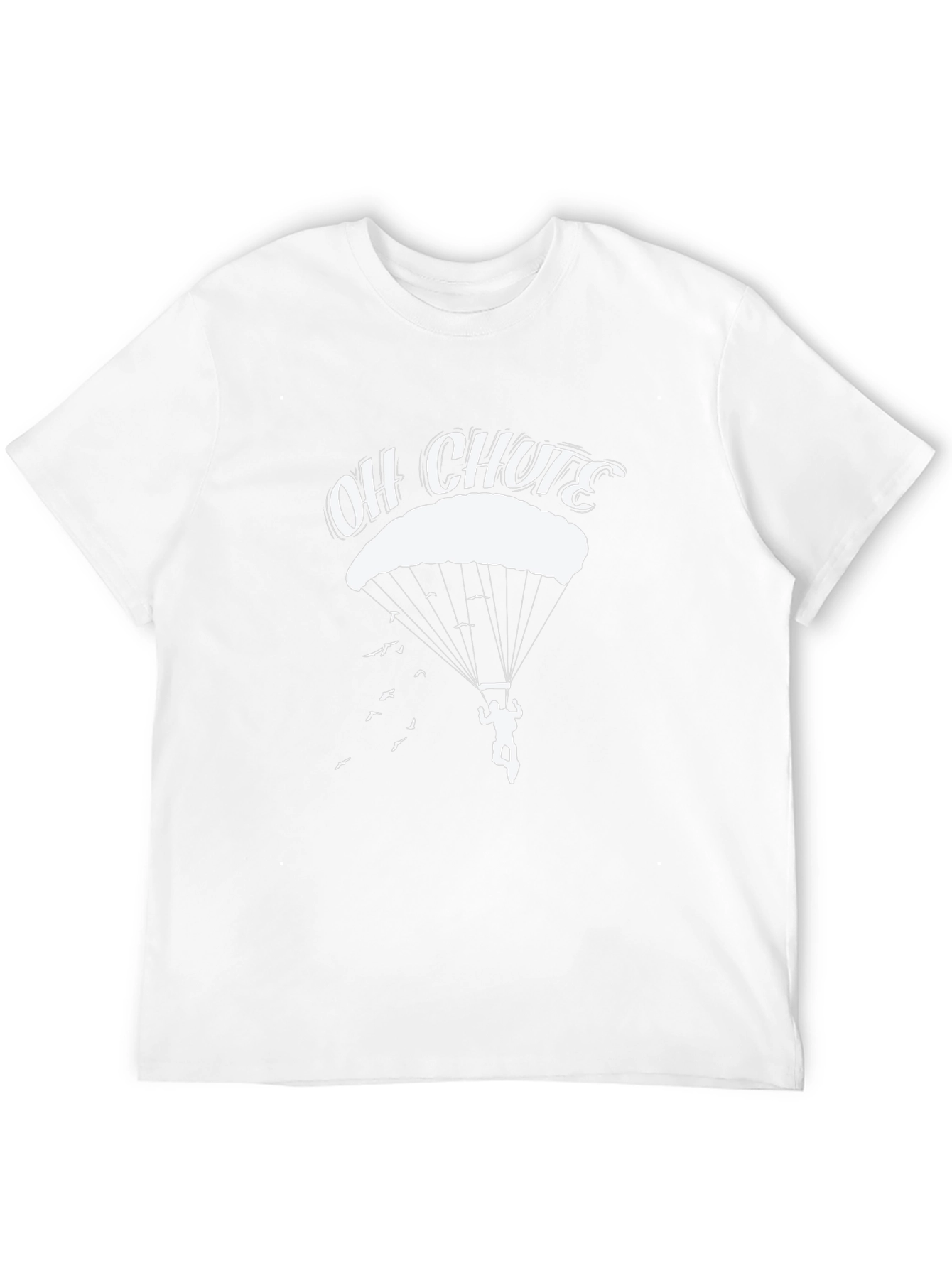 Black Oh Chute! Parachute T-Shirt view 12