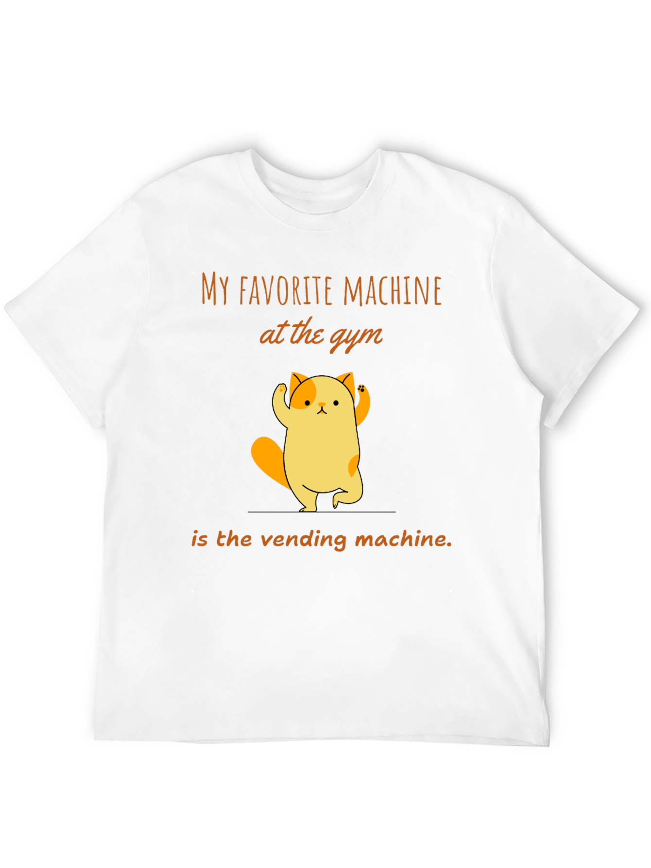 Black Gym Humor T-Shirt - Vending Machine Cat view 12