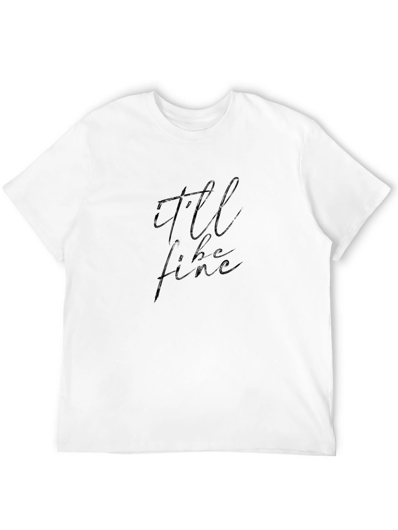 Black I'll Be Fine Graphic Tee - Stylish Comfort view 12