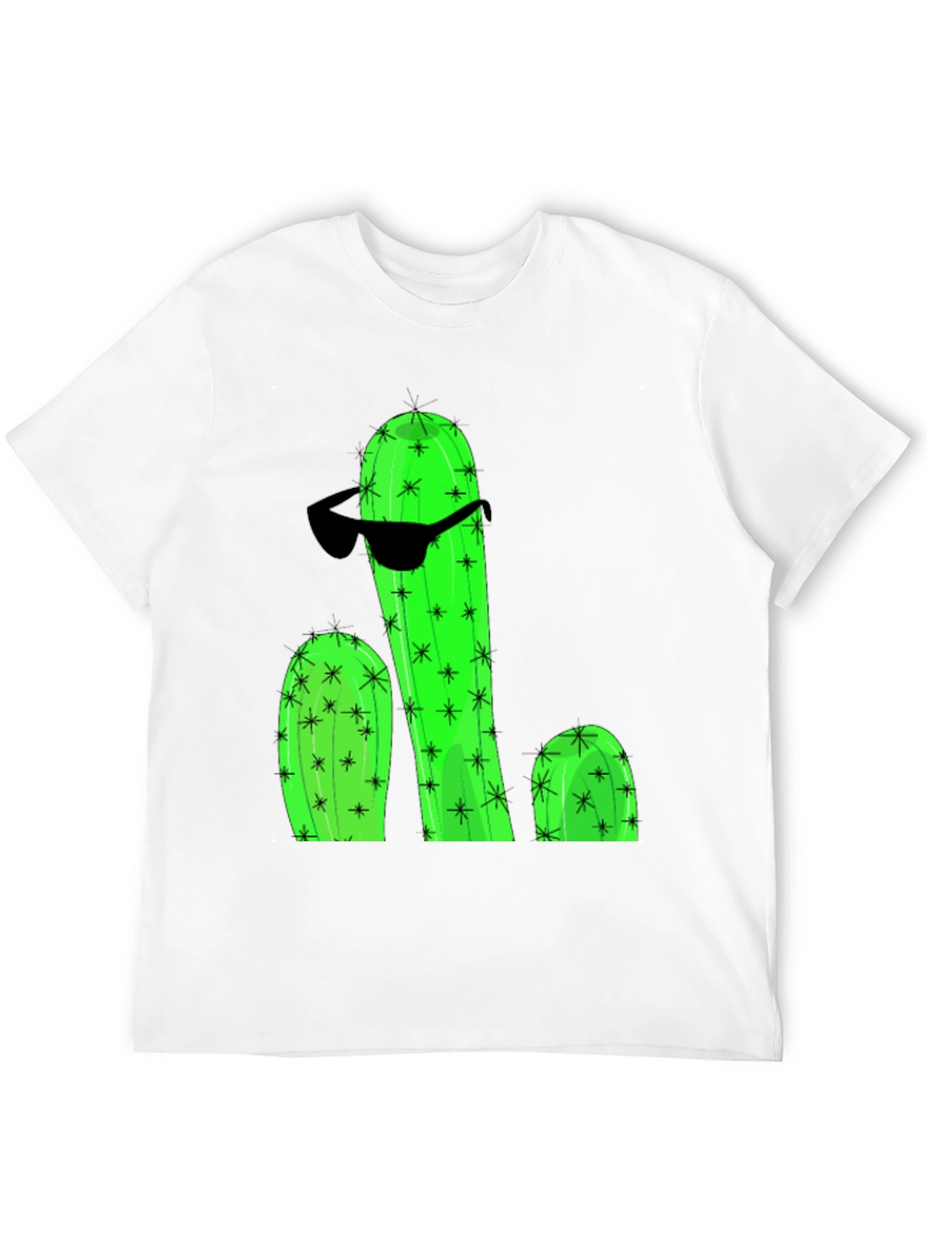 Black Cool Cactus Graphic T-Shirt view 12