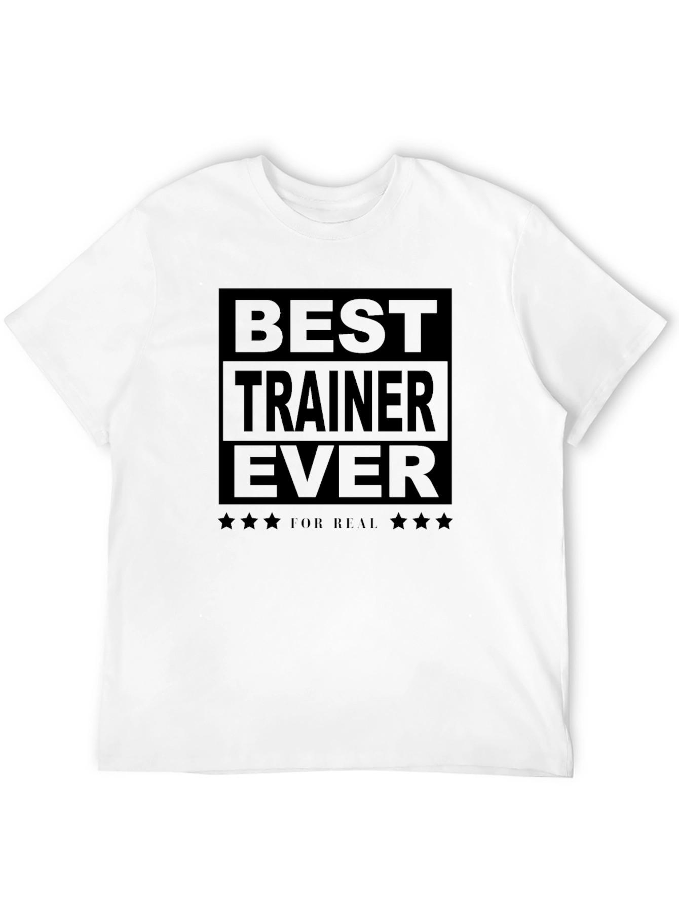 Black Best Trainer Ever T-Shirt - Black Cotton Tee view 12