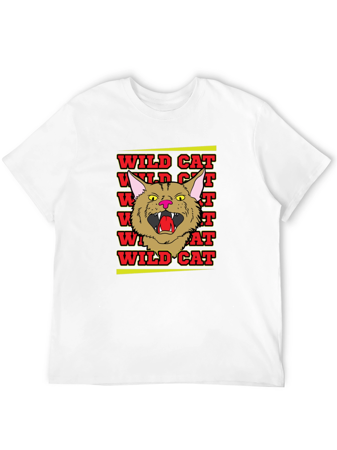 Black Wildcat Graphic Tee - Angry Cat Design view 12