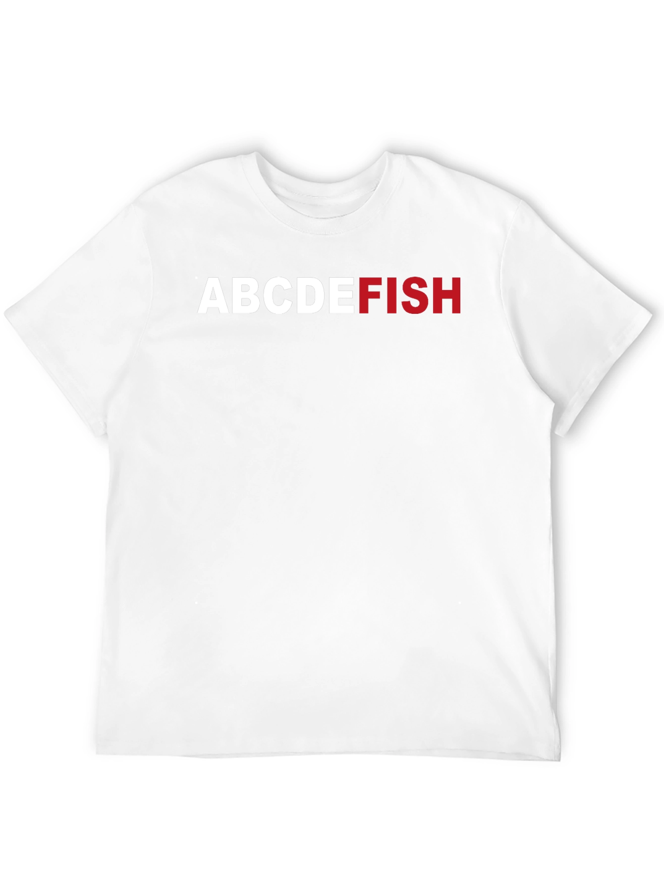 Black ABCDEFISH Graphic Tee - Funny Alphabet Pun Shirt view 12
