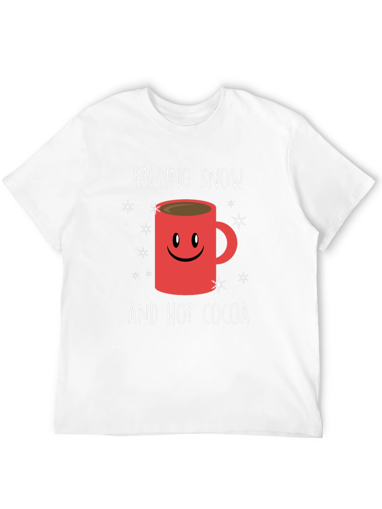 Black Falling Snow and Hot Cocoa Graphic Tee view 12