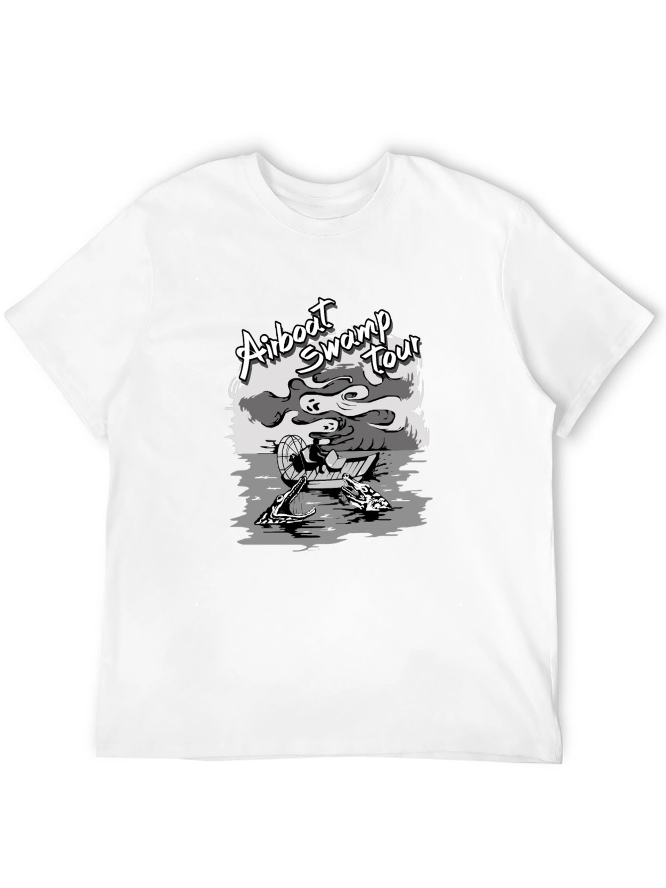 Black Airboat Swamp Tour Graphic Tee - Black view 12