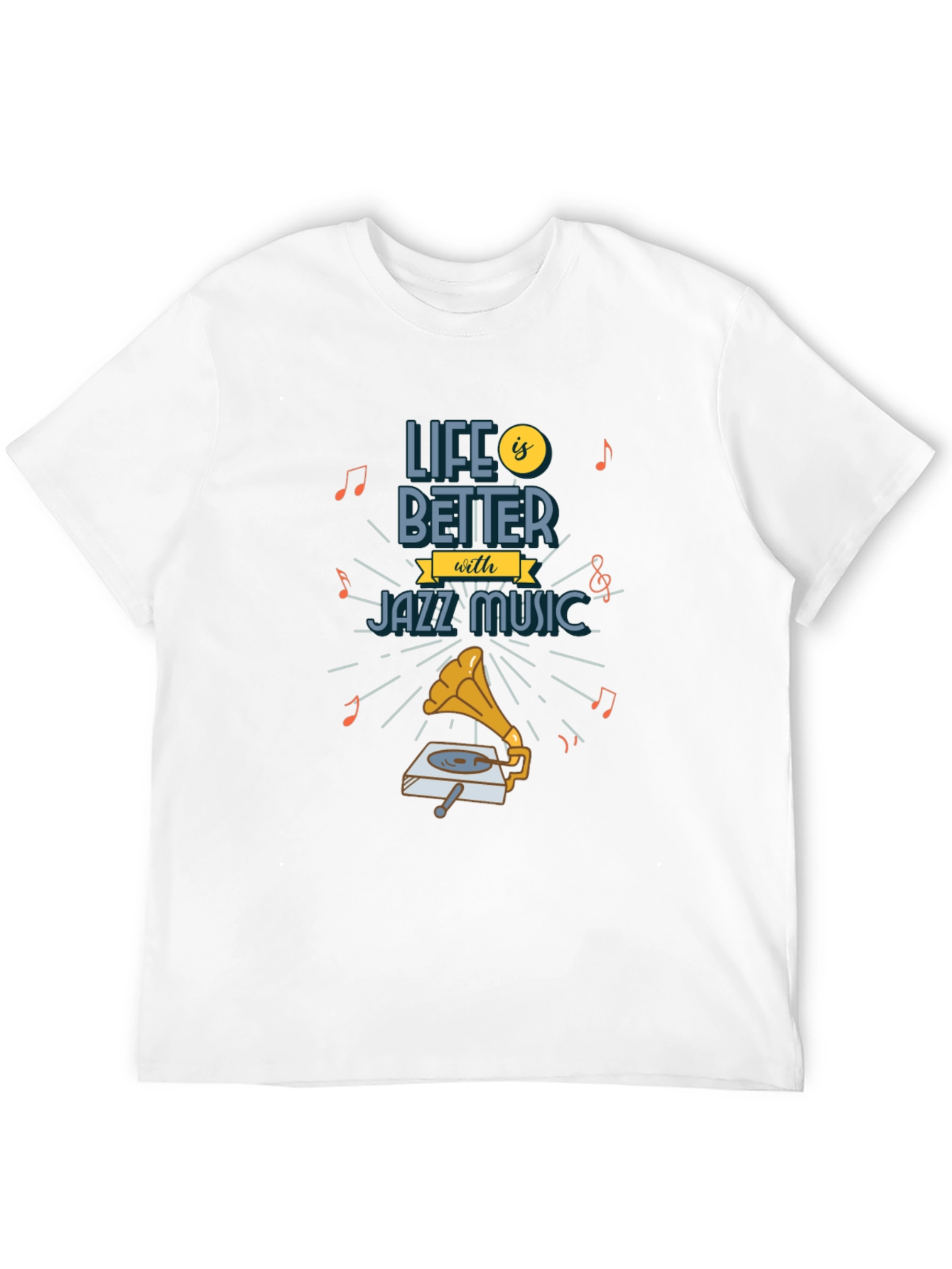 Black Life is Better With Jazz Music Graphic T-Shirt view 12