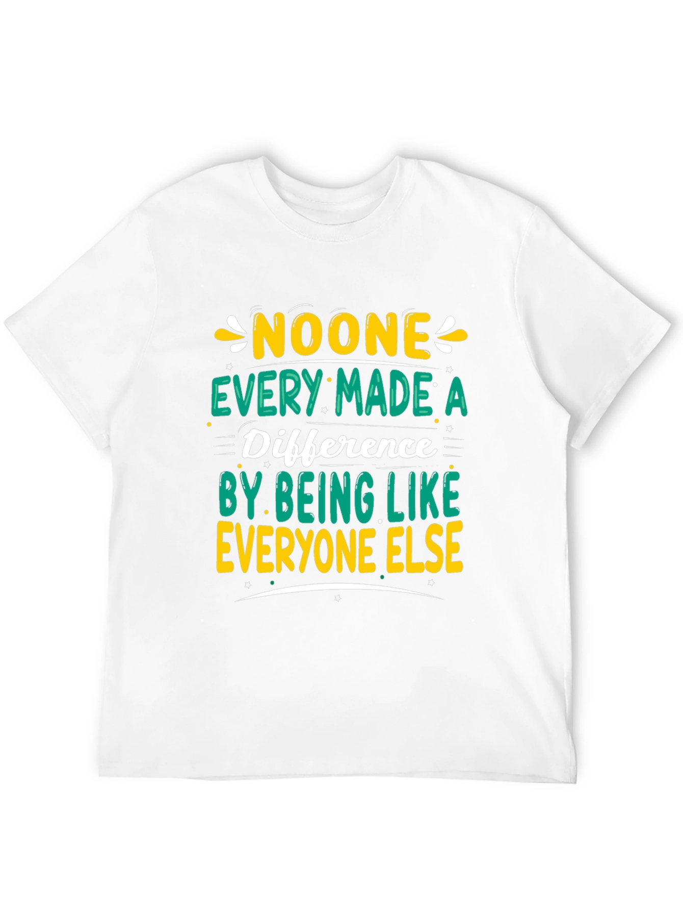 Black Inspirational Graphic Tee - Be Different! view 12