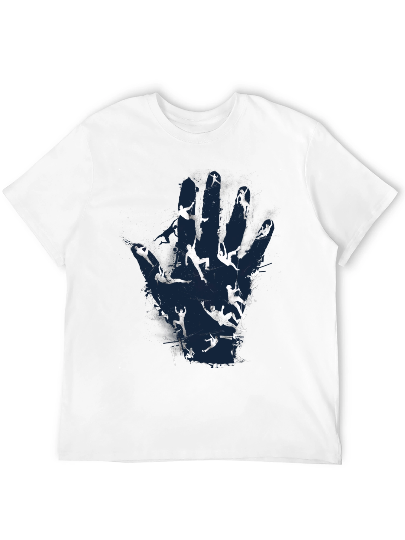 Black Climber's Hand T-Shirt - Rock Climbing Tee view 12