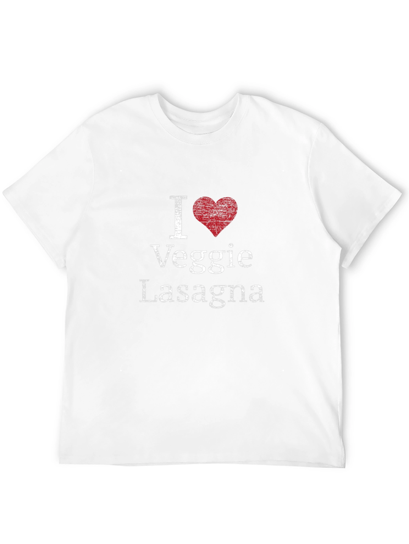 Black I Heart Veggie Lasagna T-Shirt - Novelty Graphic Tee view 12