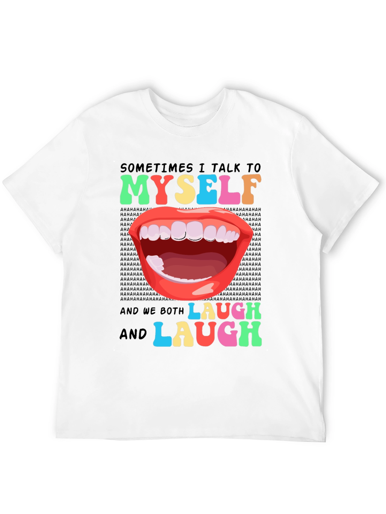 Black Funny Sarcastic Humor T-Shirt: I Talk to Myself view 12
