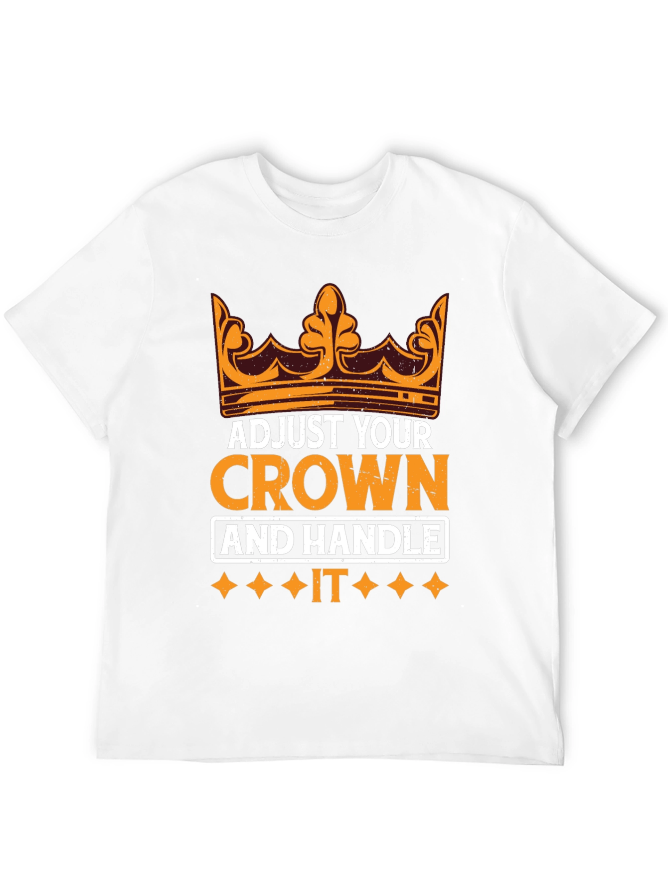 Black Adjust Your Crown Motivational T-Shirt view 12