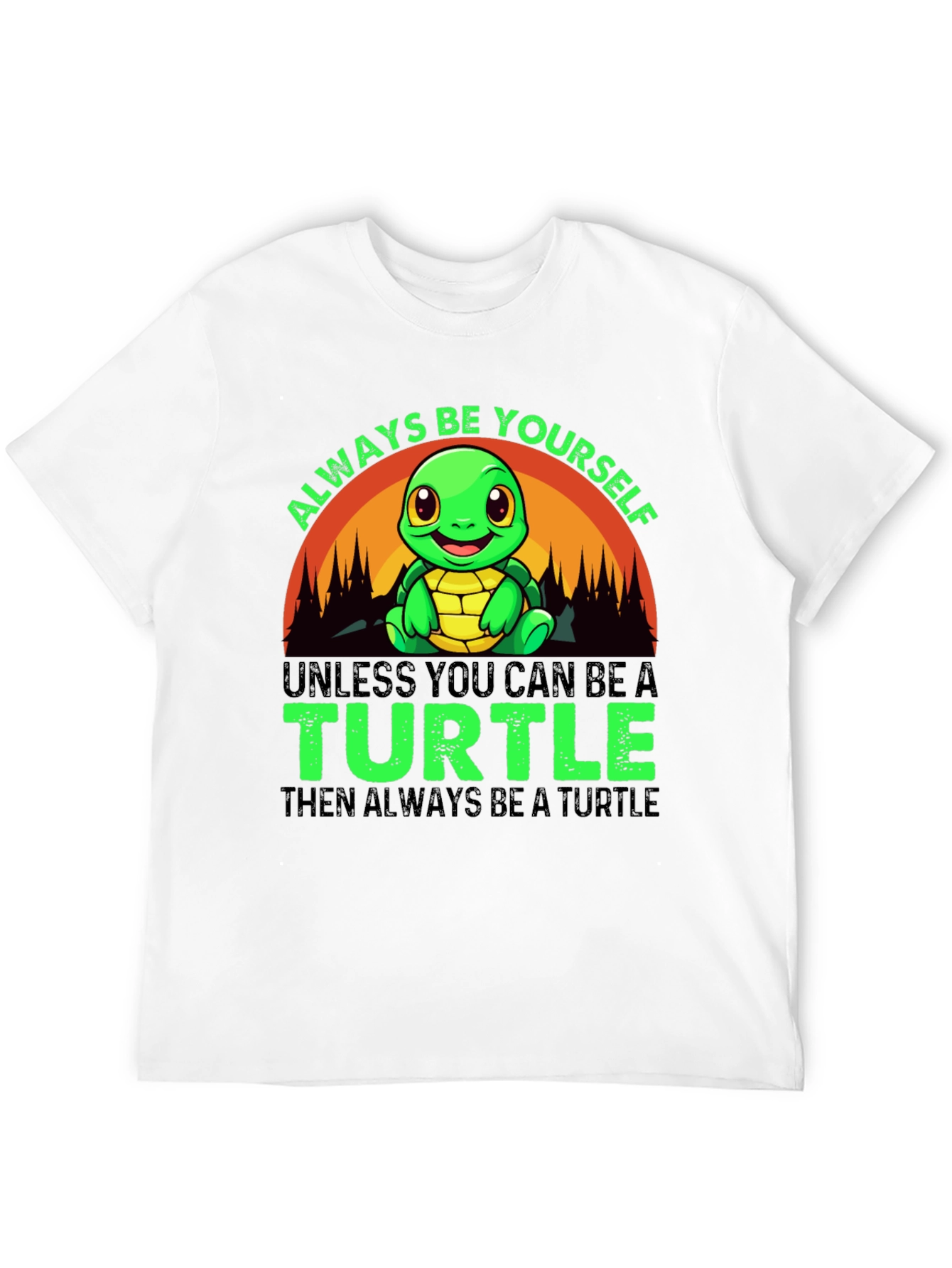 Black Always Be Yourself Turtle T-Shirt view 12