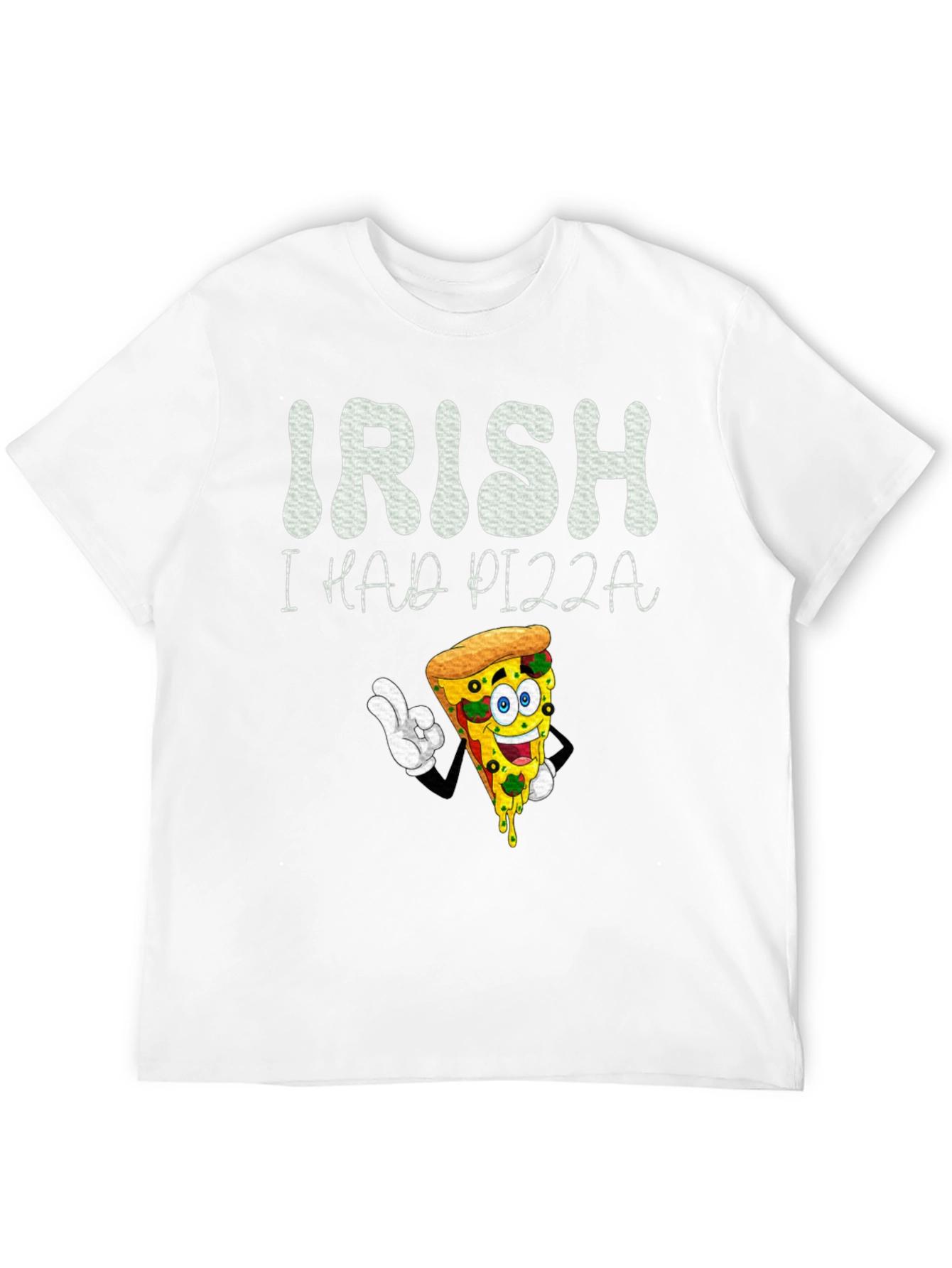 Black Irish I Had Pizza T-Shirt view 12