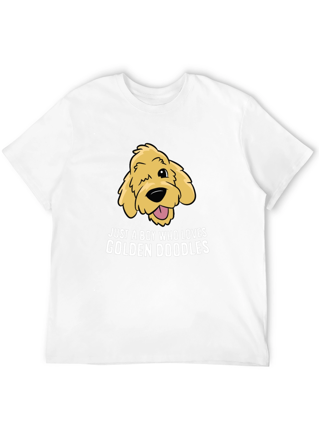 Black Golden Doodle Lover T-Shirt, Boy's Cute Dog Tee view 12