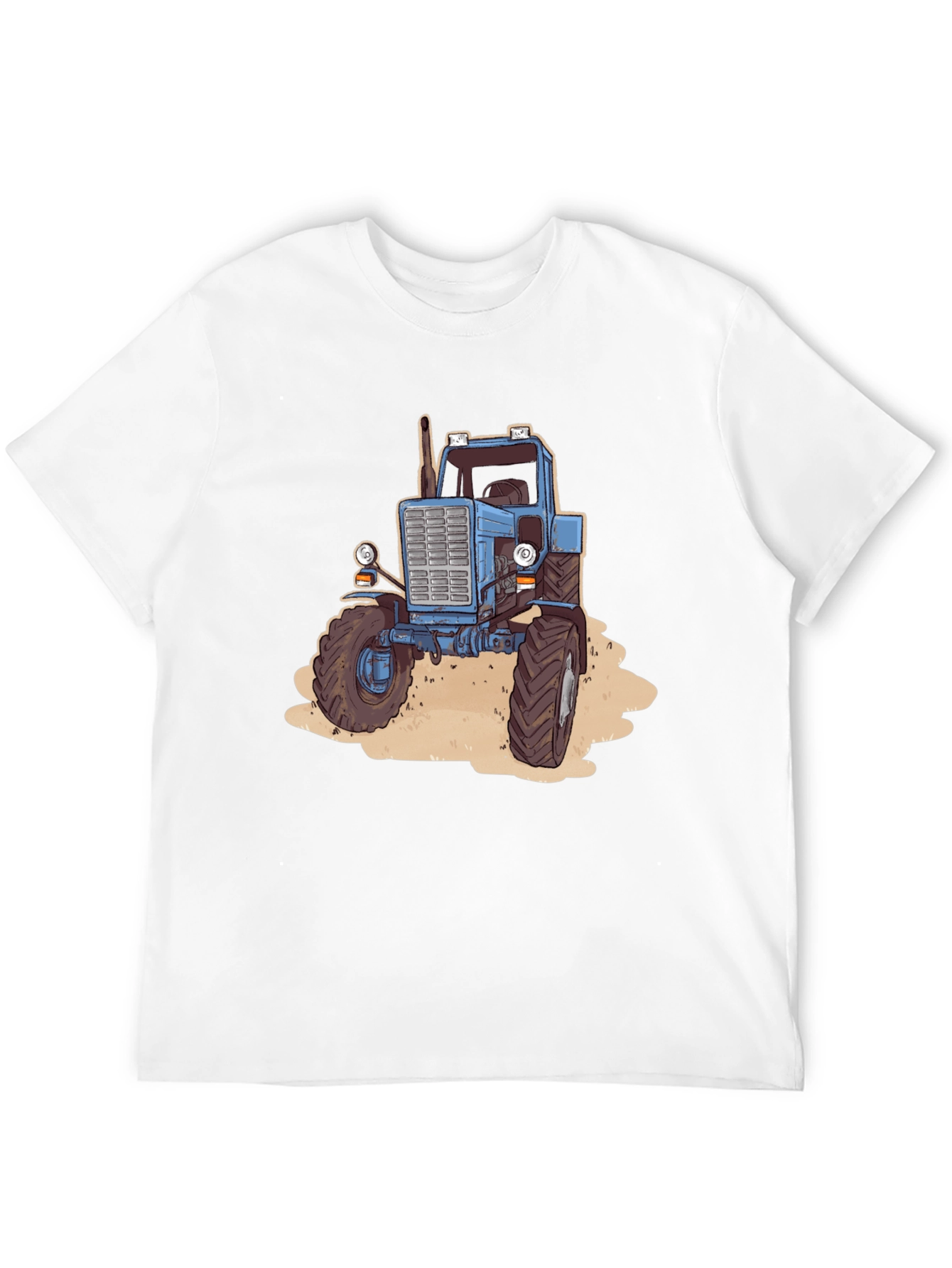 Tractor Graphic Tee - Black Cotton Blend - 12