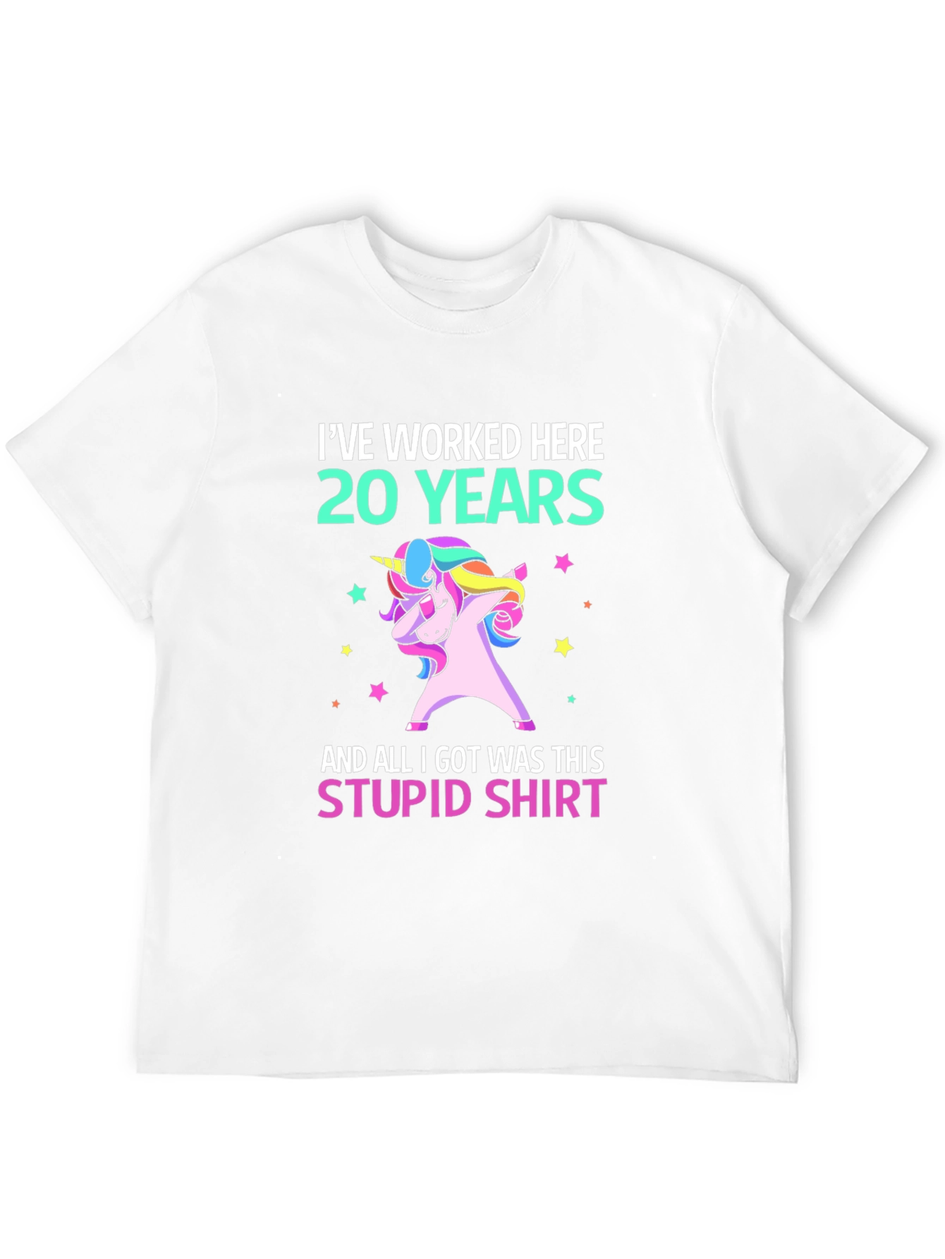Black I've Worked Here 20 Years Unicorn T-Shirt view 12
