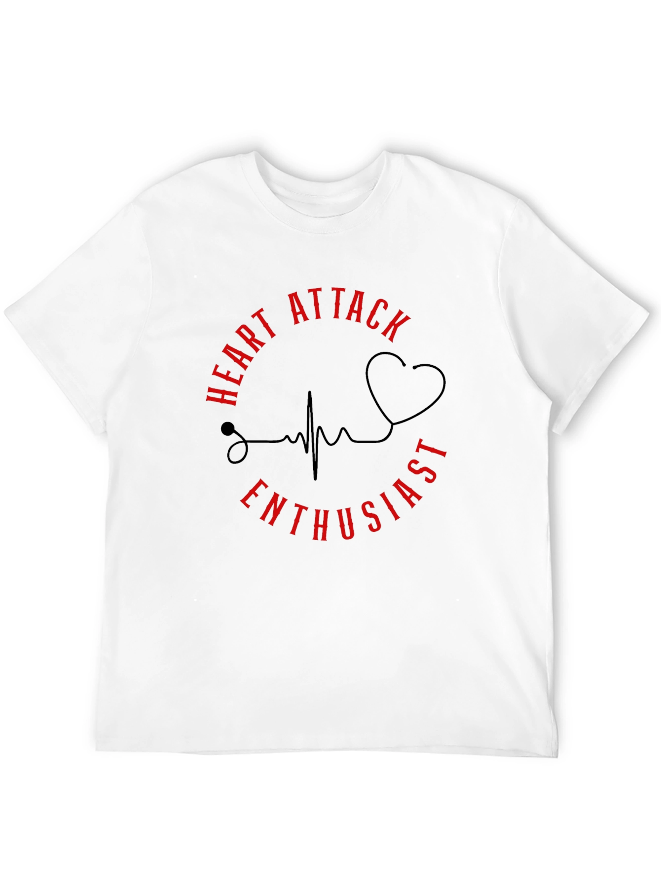 Black Heart Attack Enthusiast Graphic Tee - Medical Humor Shirt view 12