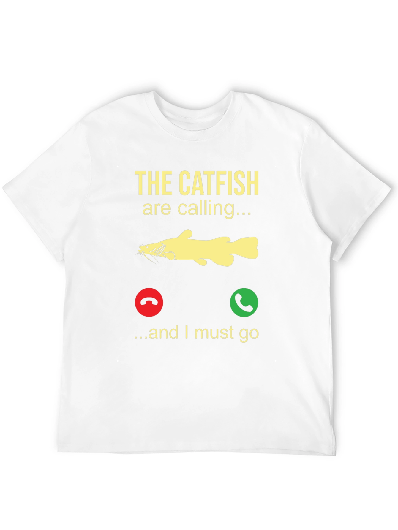 Black Catfish Calling T-Shirt - Fishing Humor Tee view 12