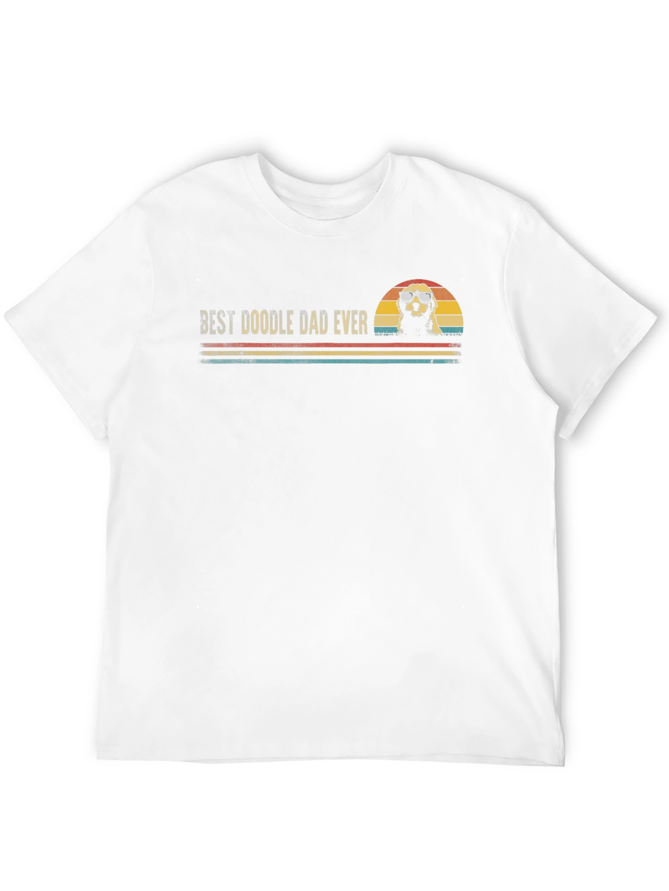 Black Best Doodle Dad Ever T-Shirt - Retro Design view 12