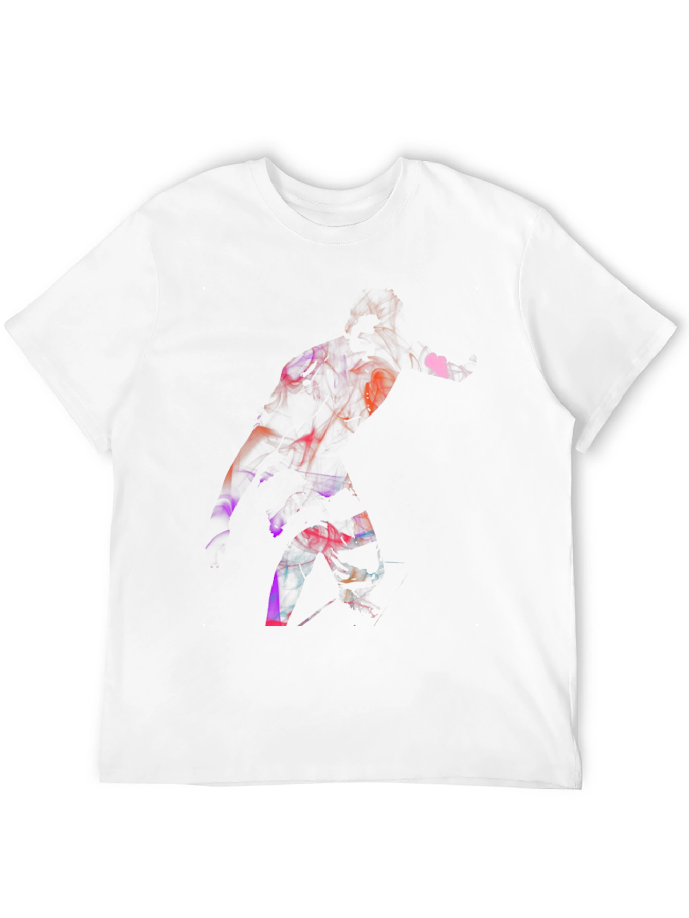 Black Abstract Smoke Graphic Black T-Shirt view 12