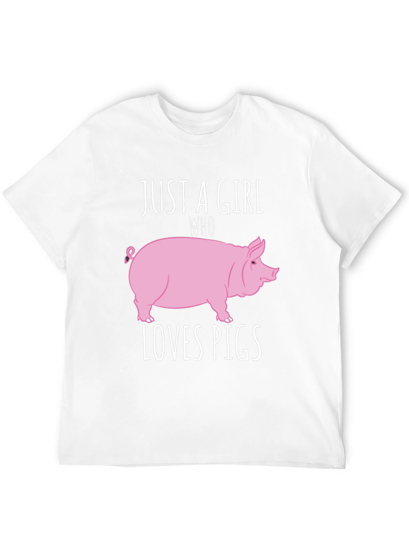 Black Just A Girl Who Loves Pigs T-Shirt view 12