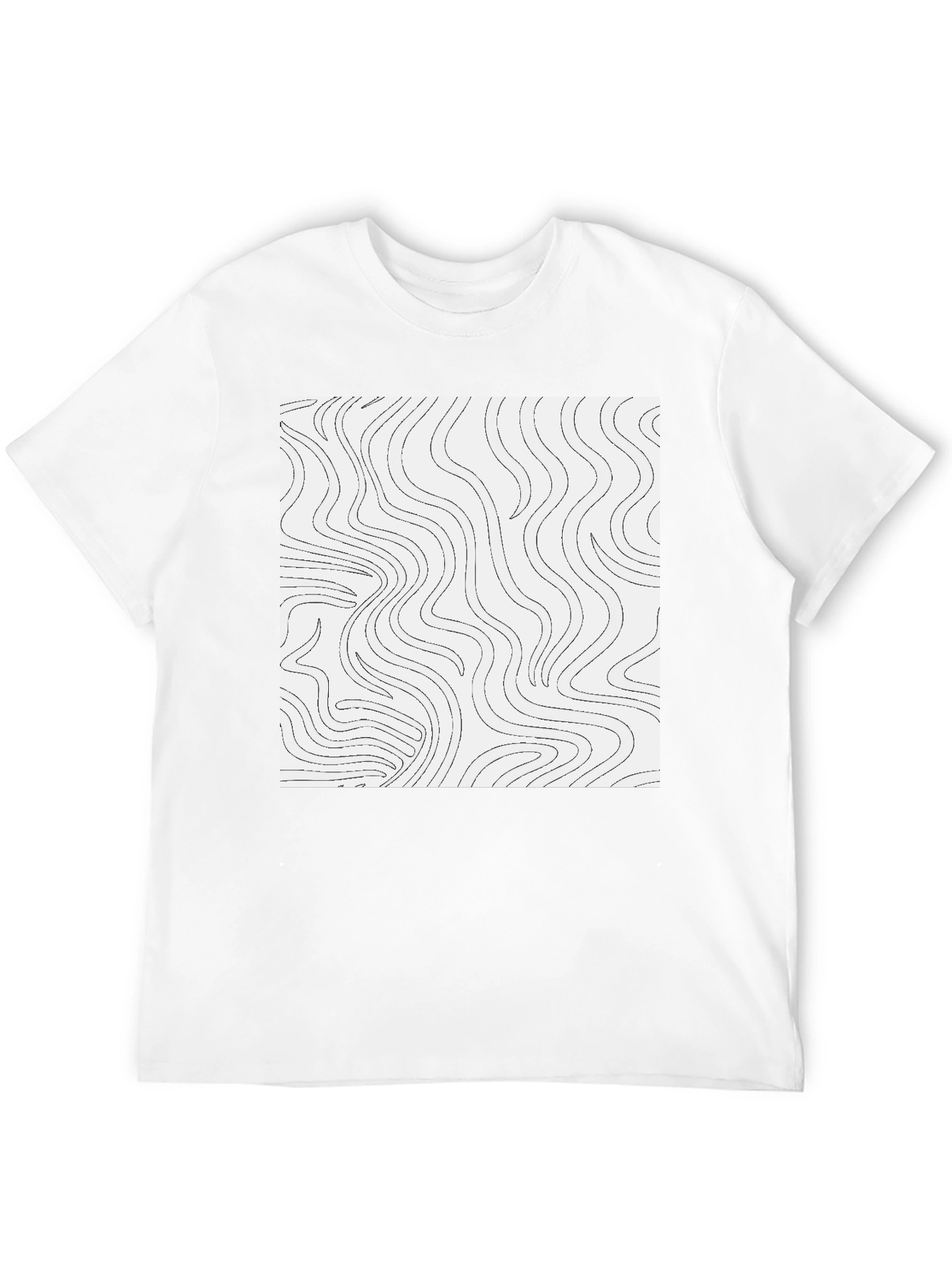 Abstract Lines Graphic Tee - Black - 12