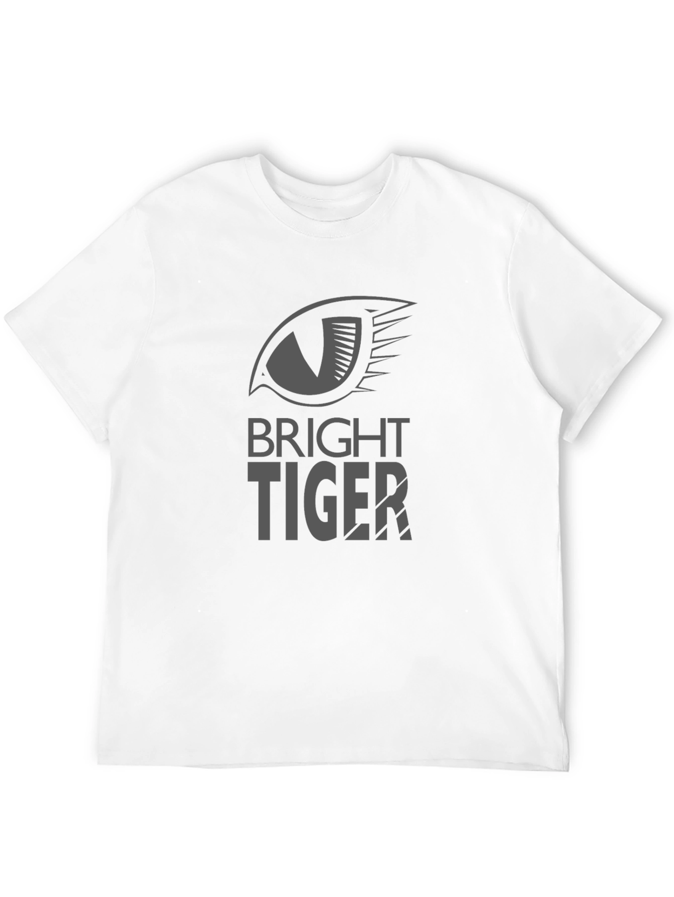 Black Bright Tiger Graphic Tee - Modern Black T-Shirt view 12