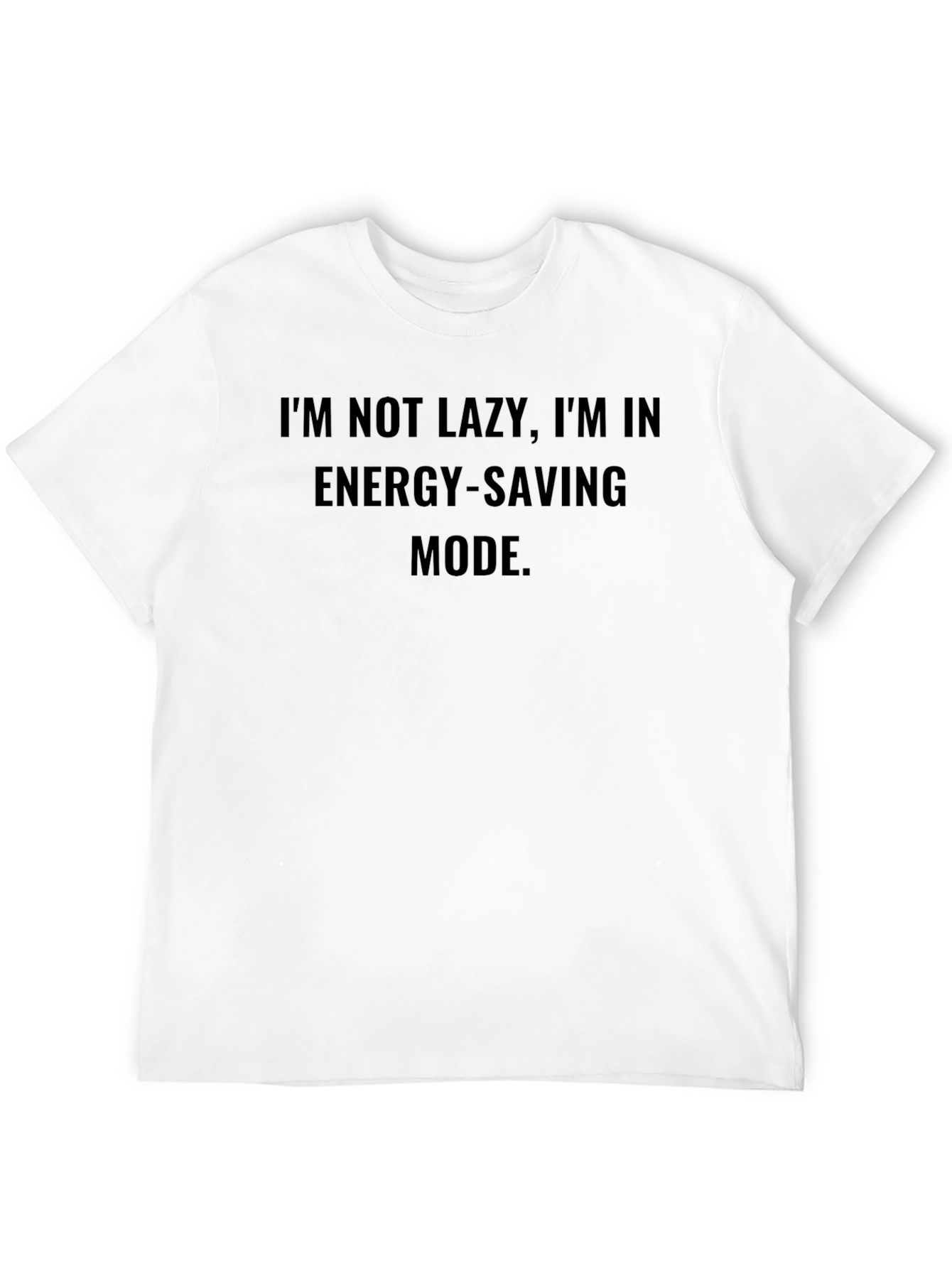 Black Funny Energy-Saving Mode Graphic Tee view 12