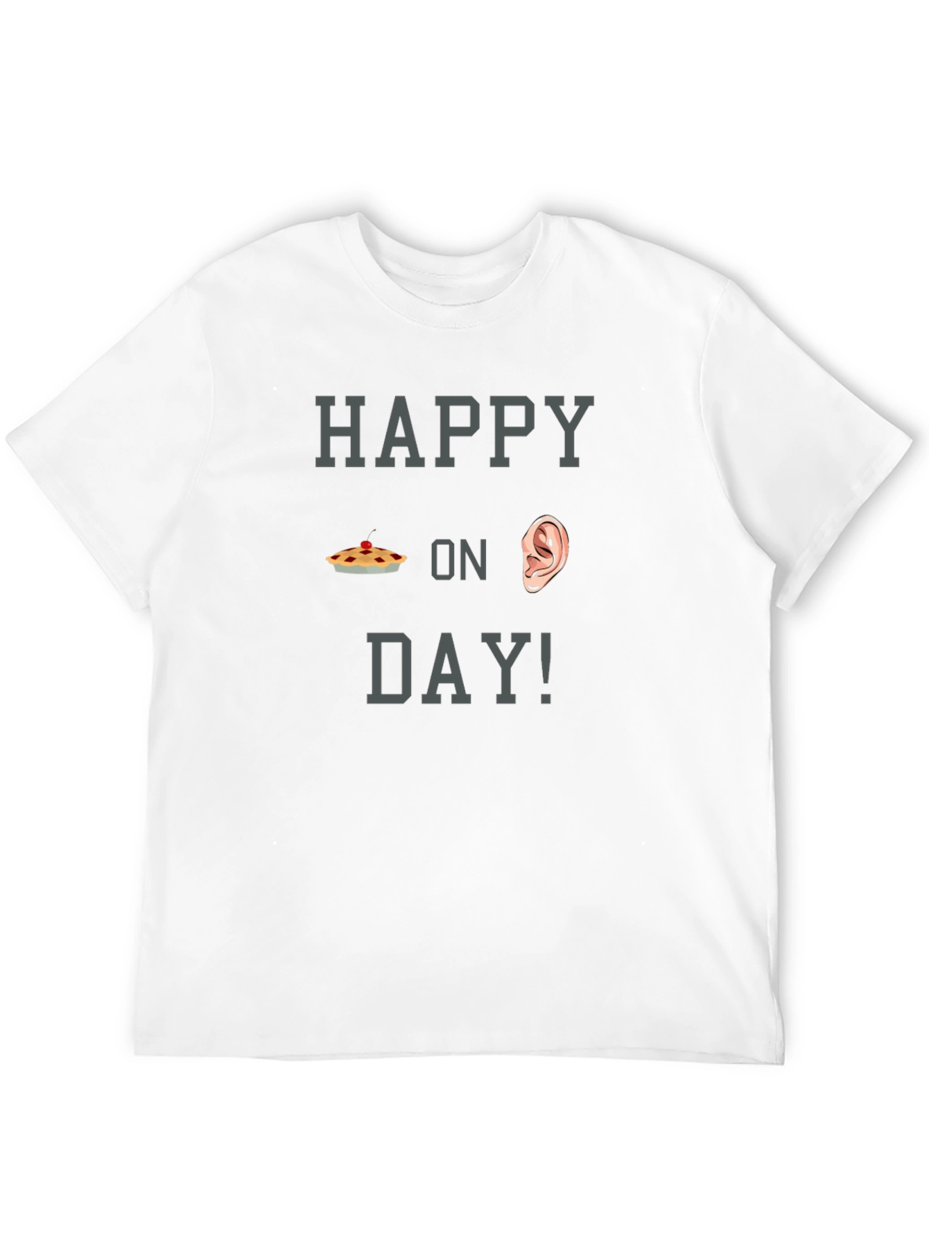 Black Happy Pie On Ear Day T-Shirt Funny Pun Tee view 12
