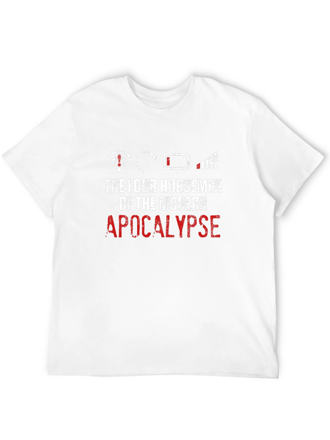 Black Modern Apocalypse T-Shirt Funny Geeky Humor Tee view 12