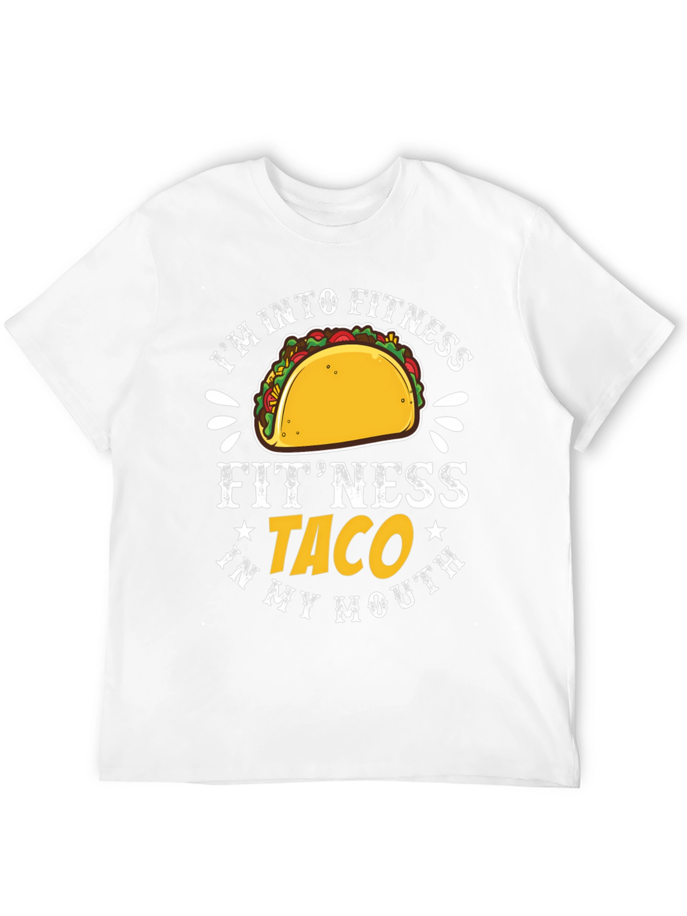 Black Fitness Taco Graphic T-Shirt - Humorous Tee view 12